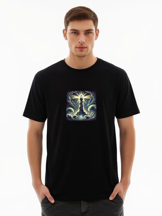 Resilient Lighthouse Art Men's Tee