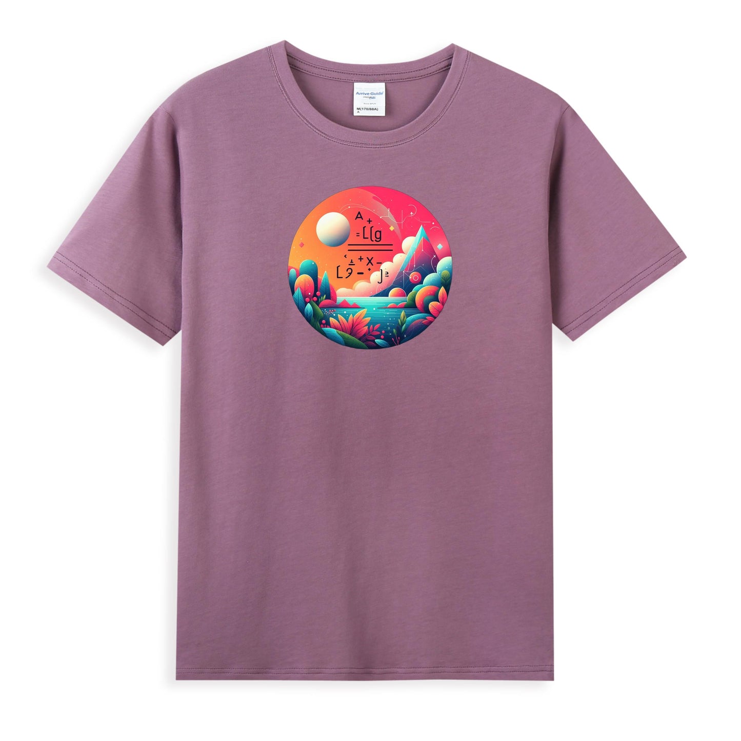 Artistic Cosmic Landscape Tee in Premium Cotton for Women