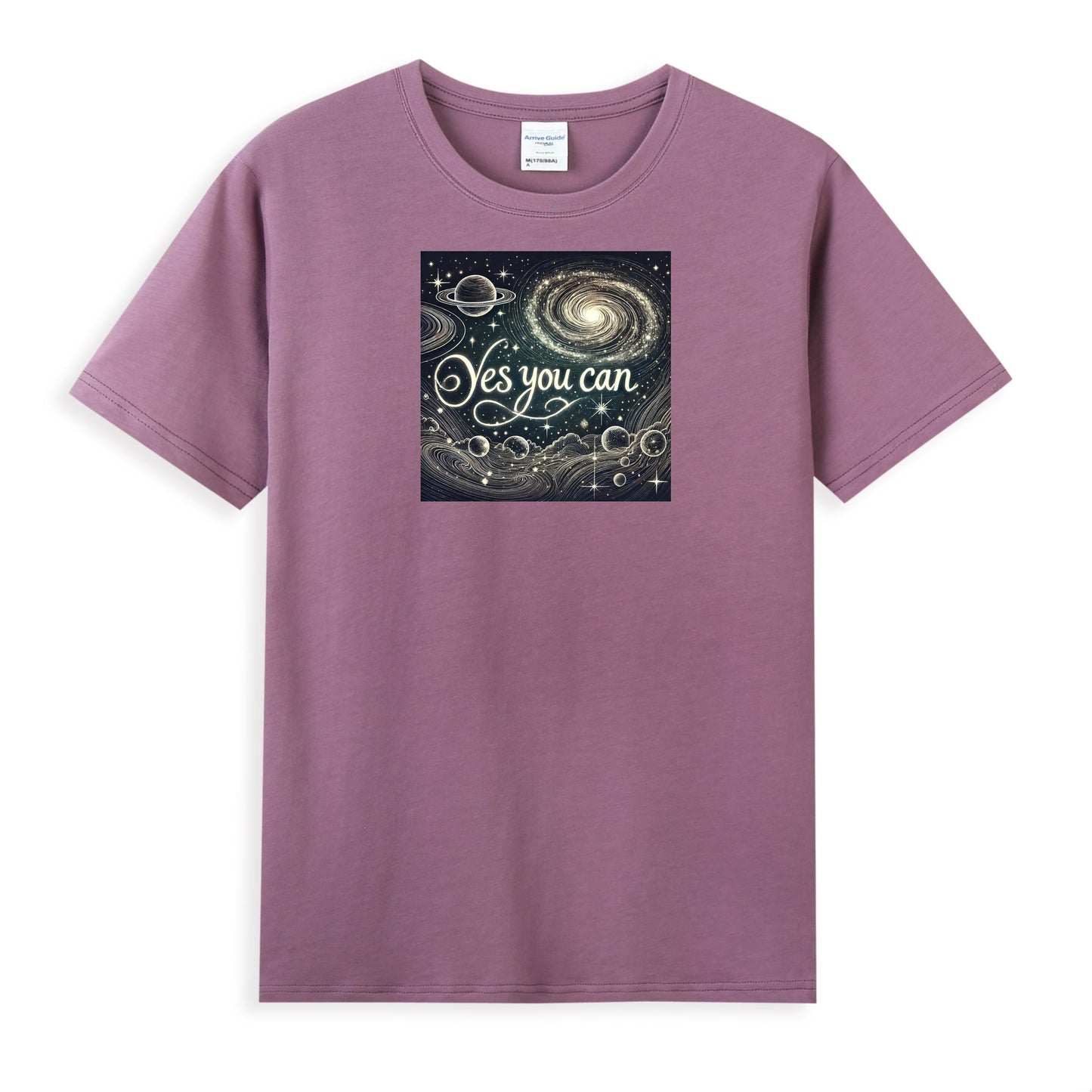 Premium Women's Tee with Cosmic Yes You Can Artwork