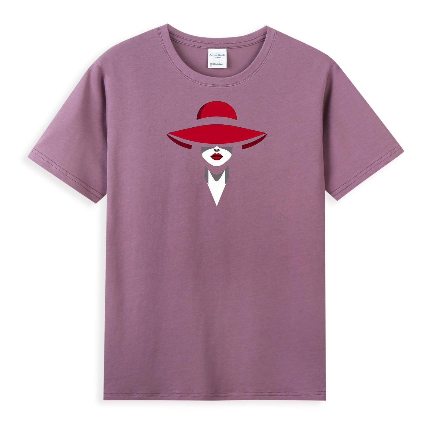 Lady in Red Hat Premium Cotton Tee for Women