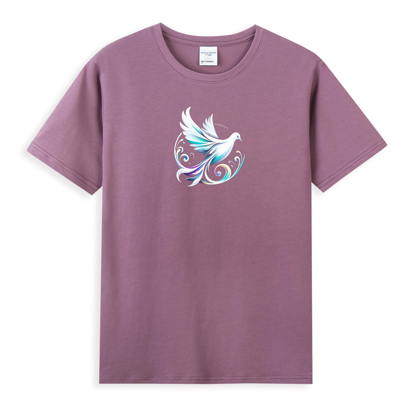 Women's Cotton T-Shirt with Peaceful Dove Design