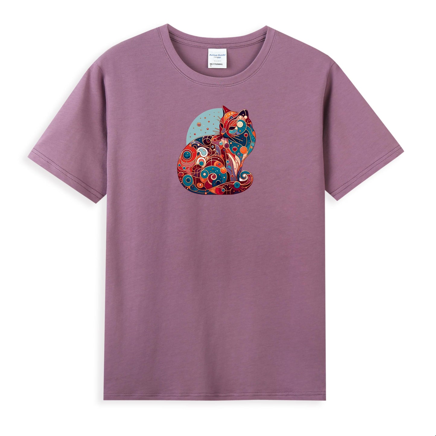 Women’s Artistic Cat Graphic Tee in Premium Cotton