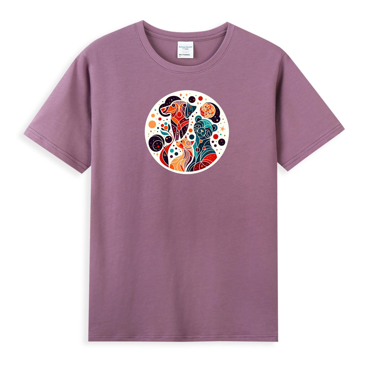 Women’s 100% Cotton Tee with Artistic Pet Design