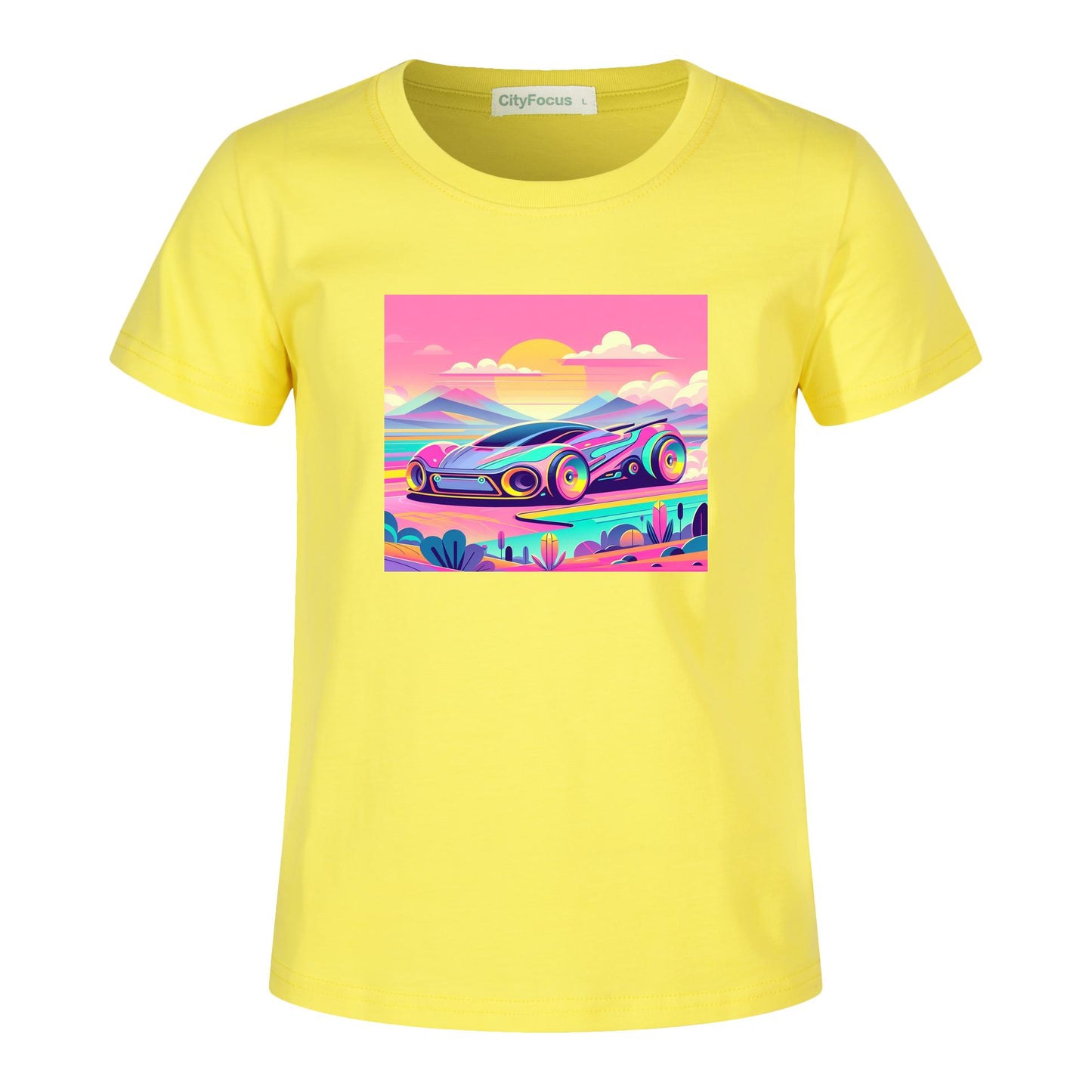 Boys' Futuristic Cityscape Graphic Tee 100% cotton 7