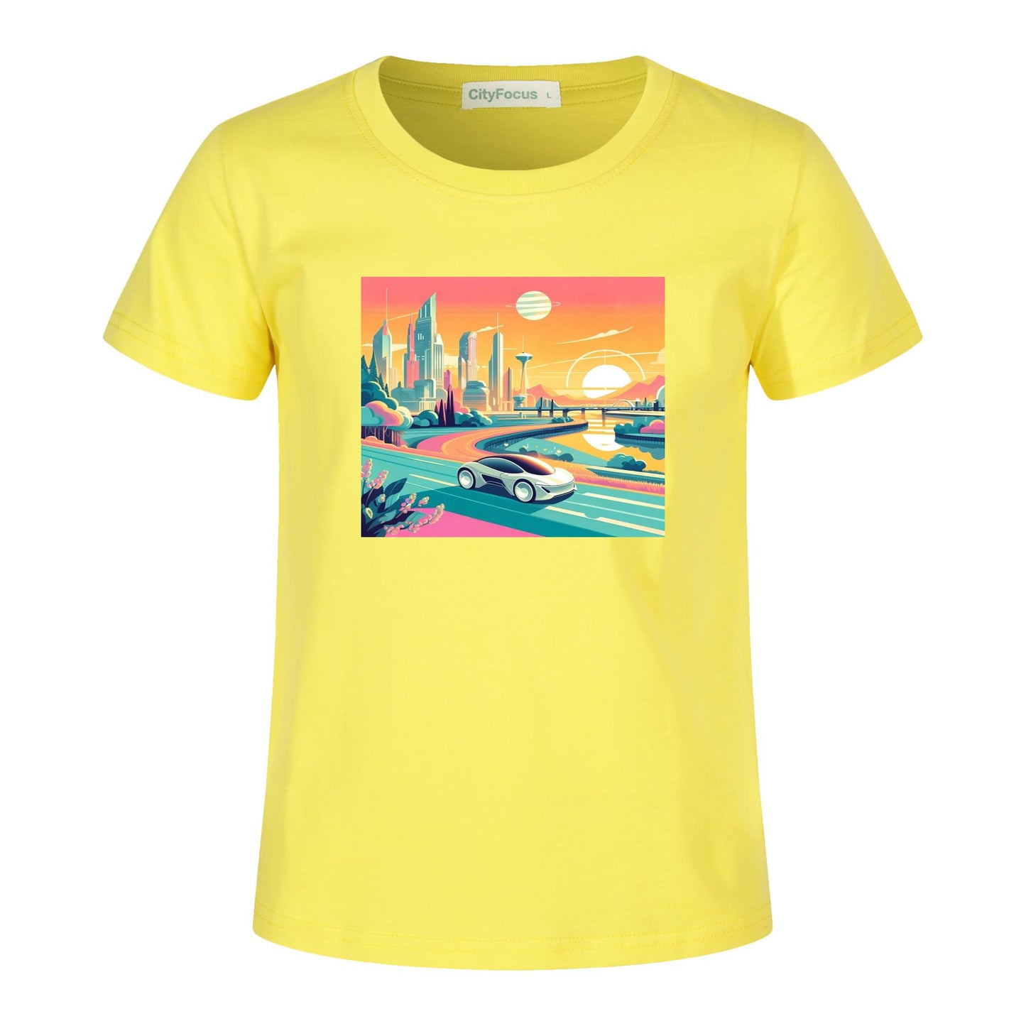 Boys' Futuristic Cityscape Graphic Tee 100% cotton 4