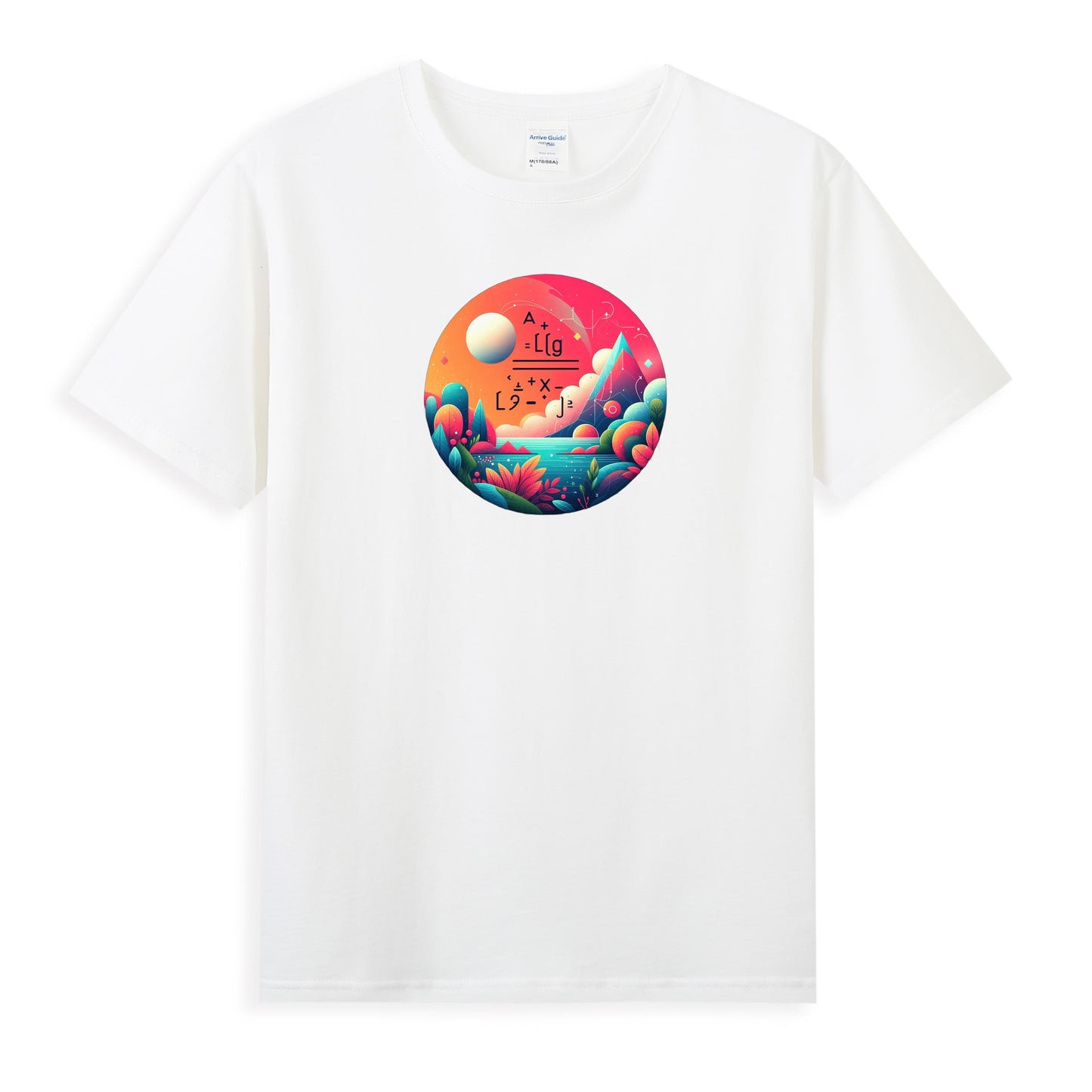 Artistic Cosmic Landscape Tee in Premium Cotton for Women