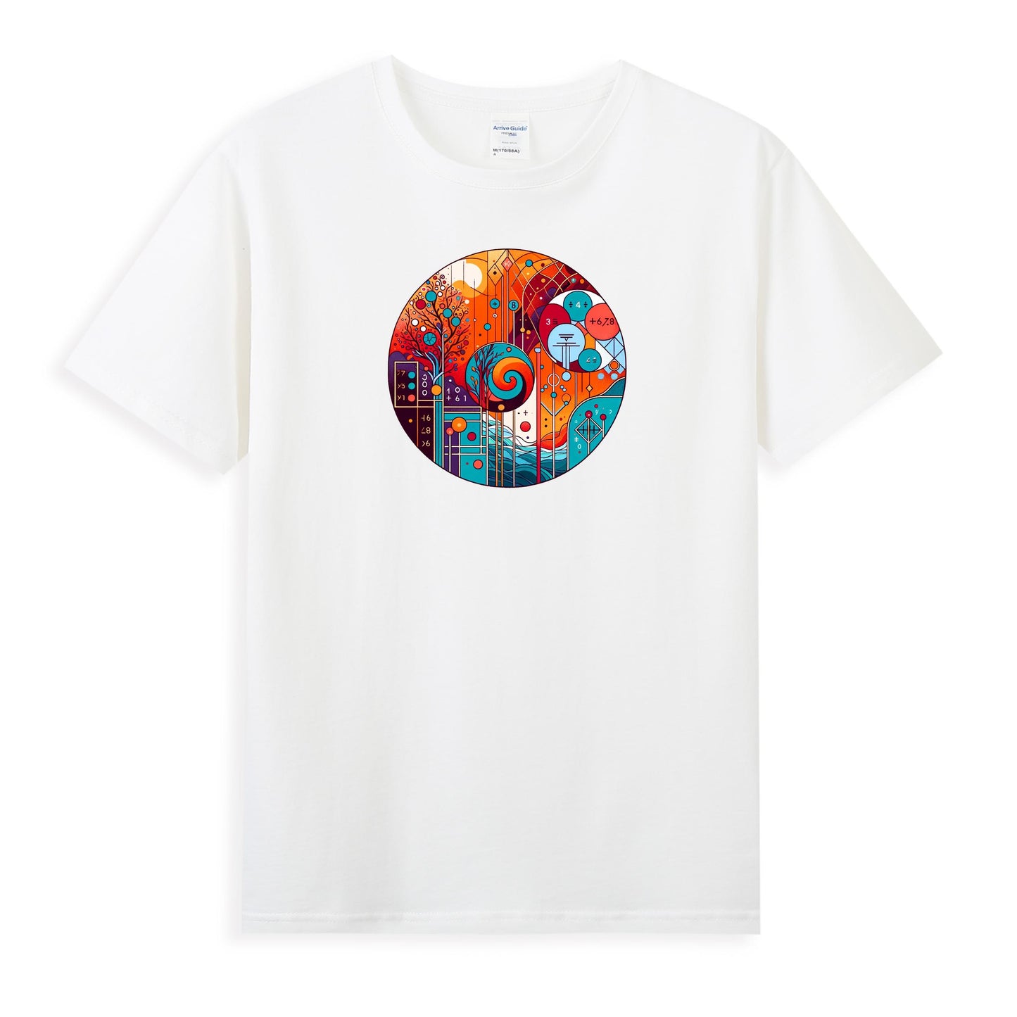 Vibrant Abstract Tech Fusion Women's T-shirt