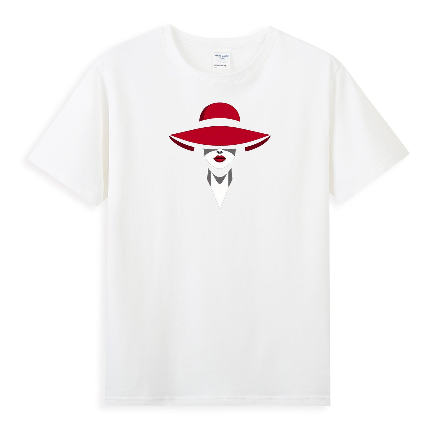 Lady in Red Hat Premium Cotton Tee for Women