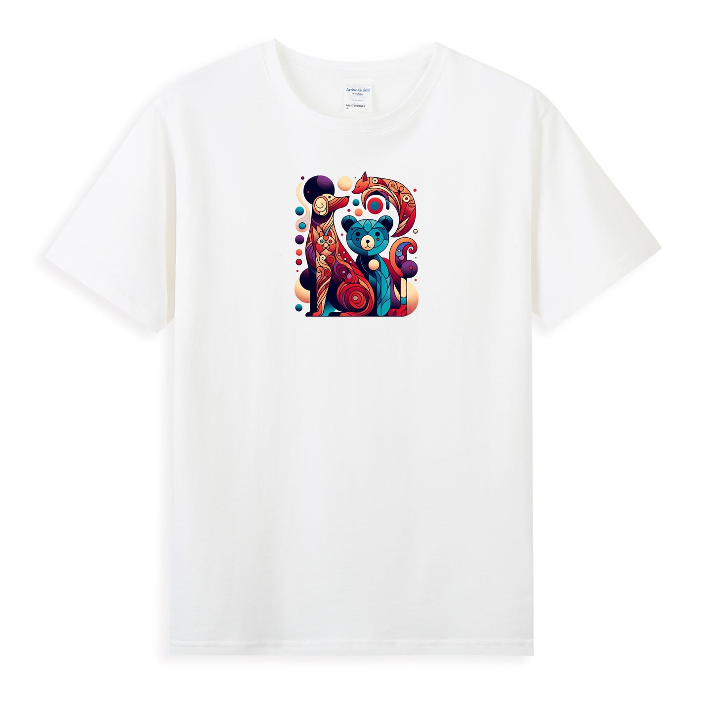 Artistic Cat and Bear Vibe Women's Premium Tee