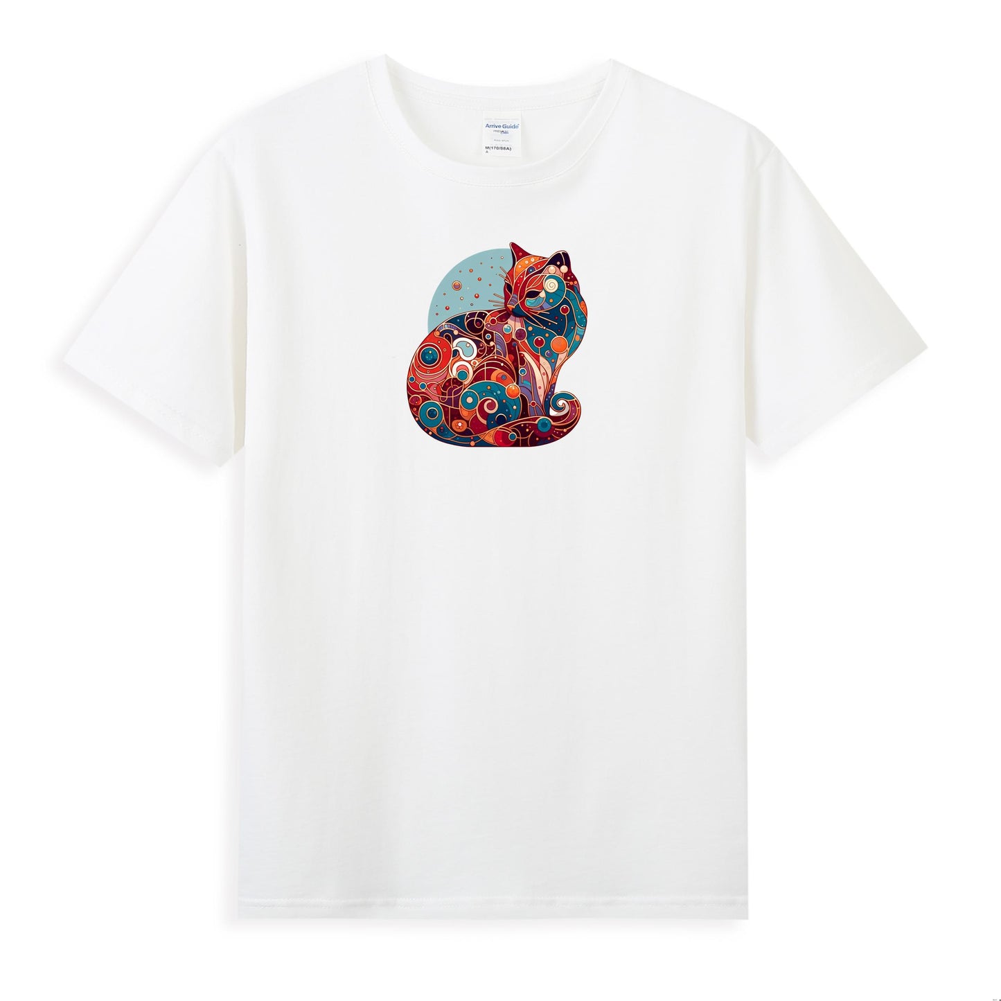 Women’s Artistic Cat Graphic Tee in Premium Cotton