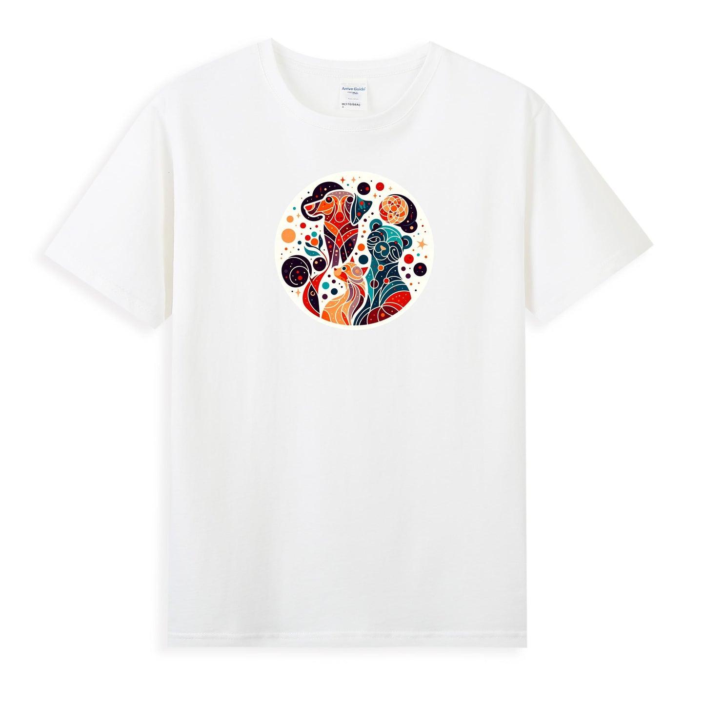 Women’s 100% Cotton Tee with Artistic Pet Design