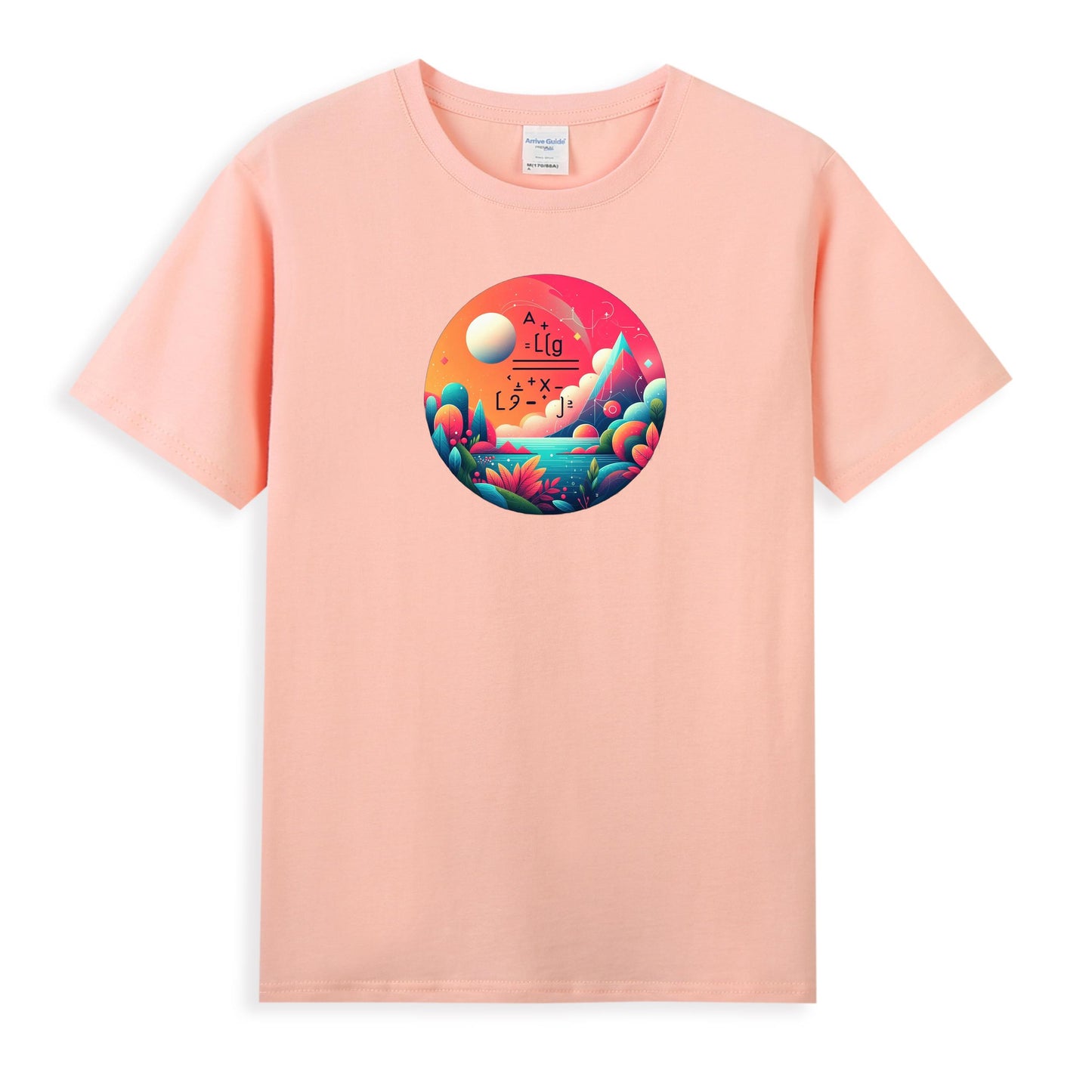 Artistic Cosmic Landscape Tee in Premium Cotton for Women