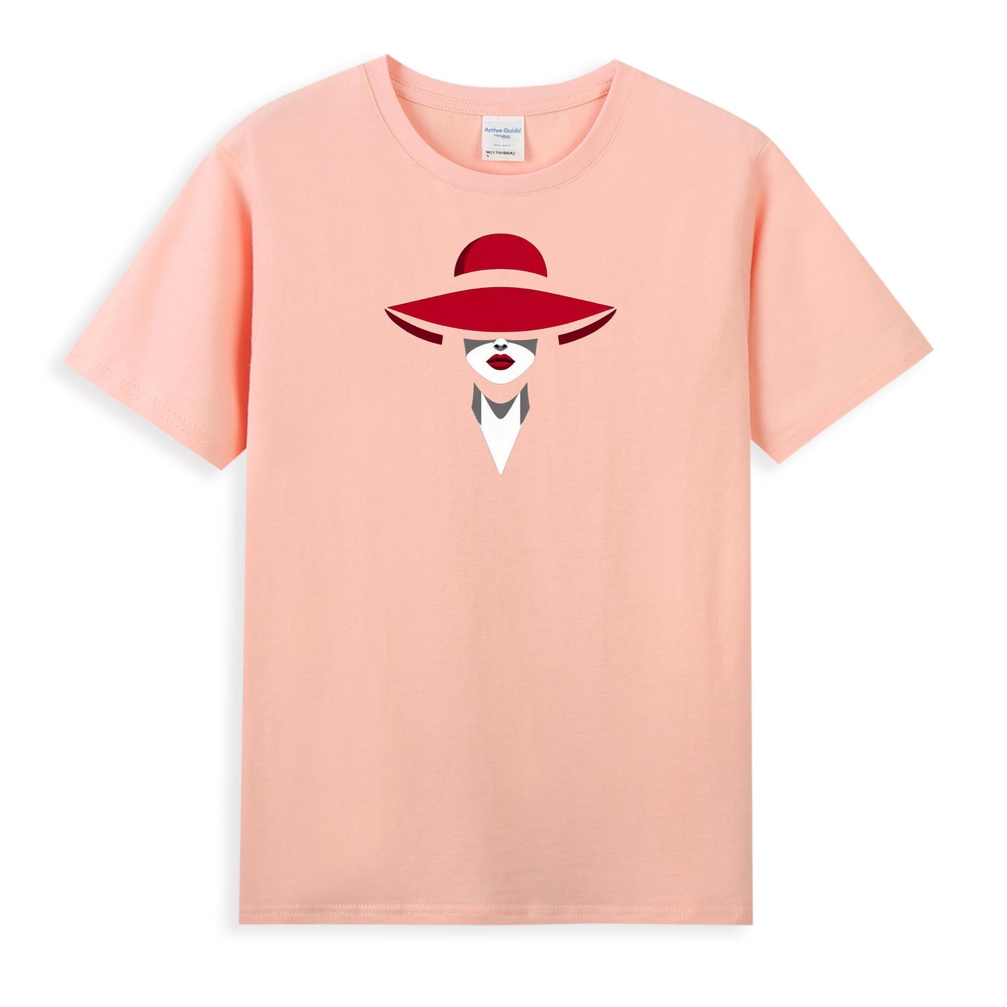 Lady in Red Hat Premium Cotton Tee for Women