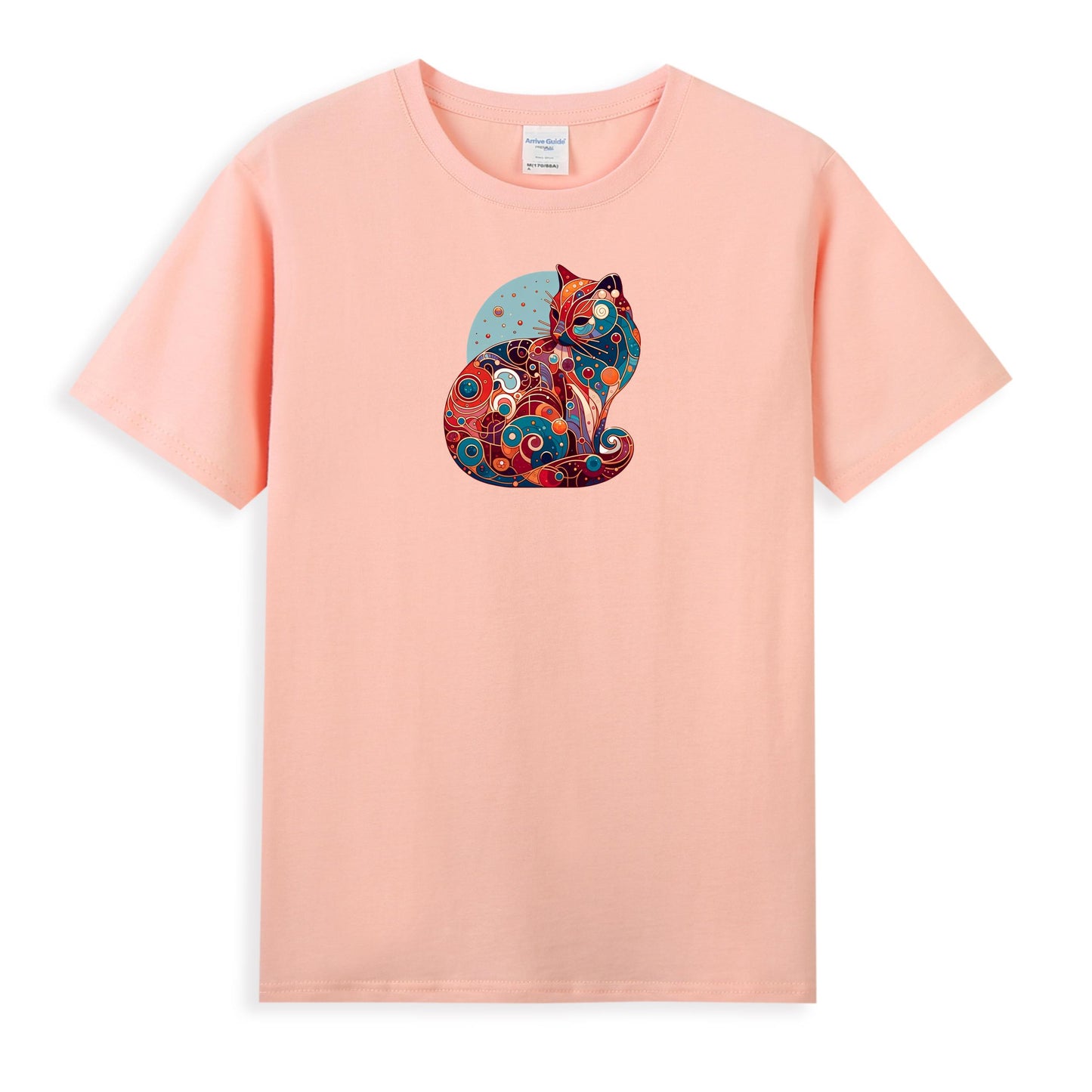 Women’s Artistic Cat Graphic Tee in Premium Cotton