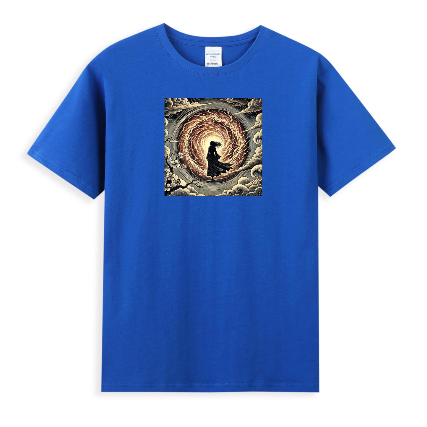 Women's Cotton T-Shirt with Mystical Swirl Artwork