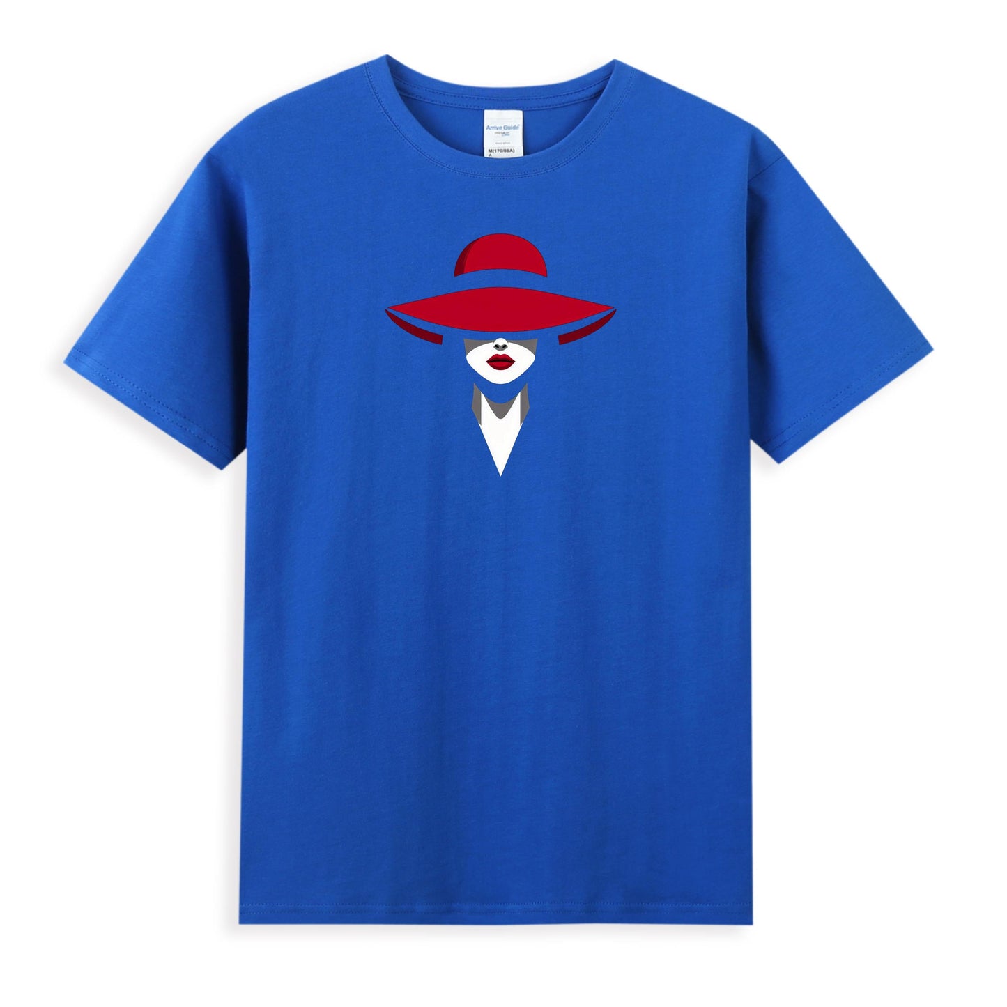 Lady in Red Hat Premium Cotton Tee for Women