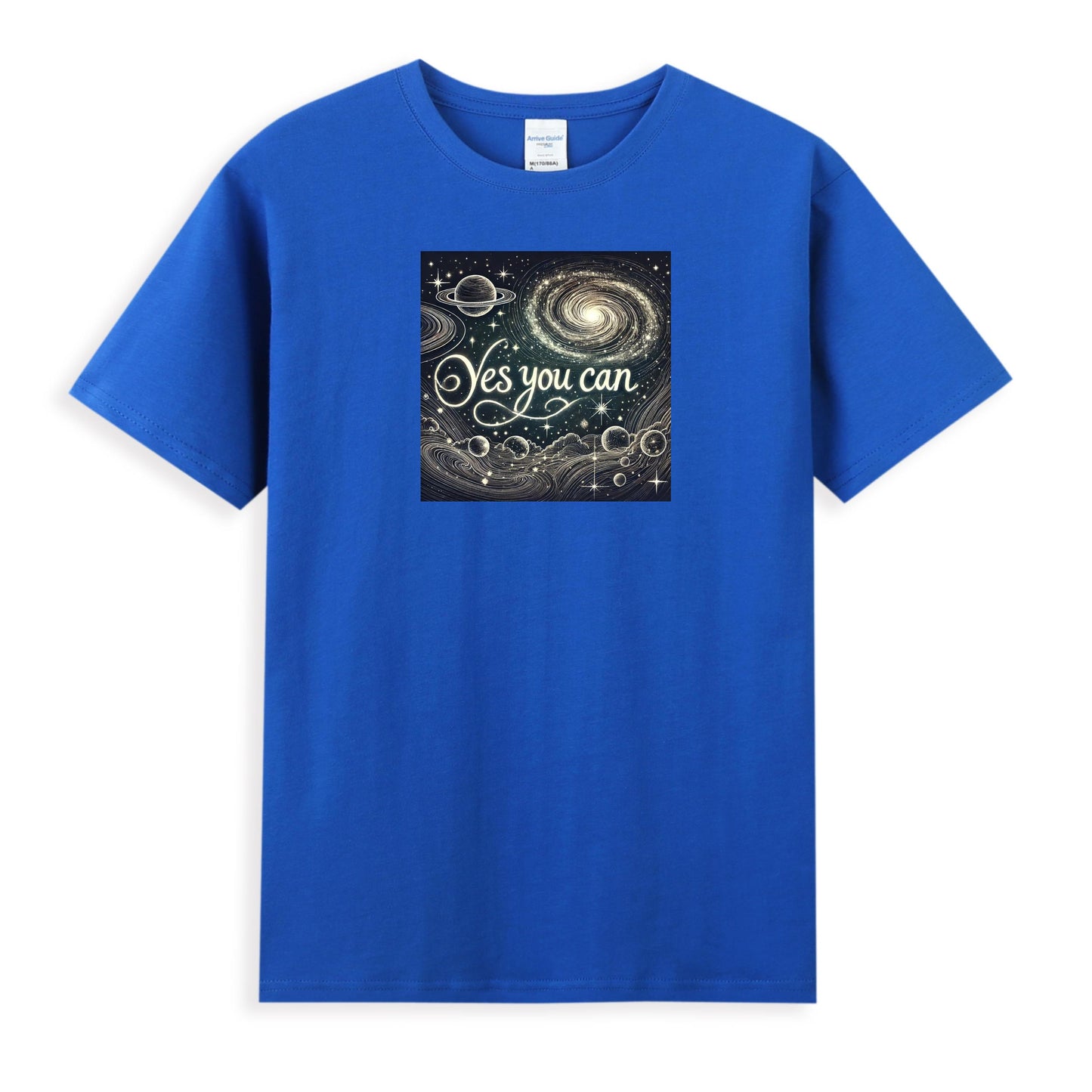 Premium Women's Tee with Cosmic Yes You Can Artwork