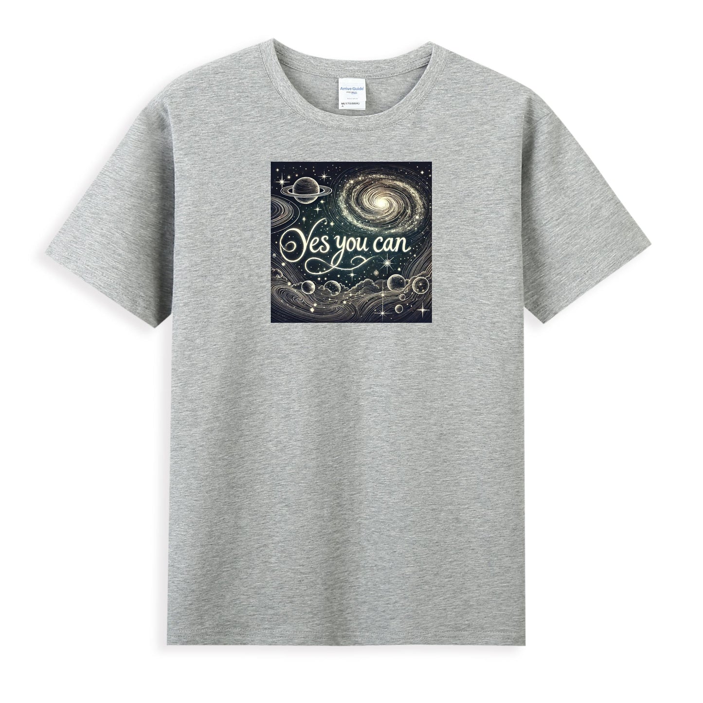 Premium Women's Tee with Cosmic Yes You Can Artwork