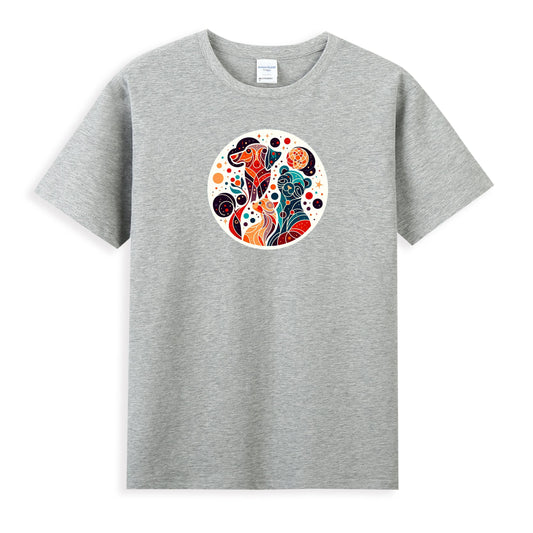 Women’s 100% Cotton Tee with Artistic Pet Design