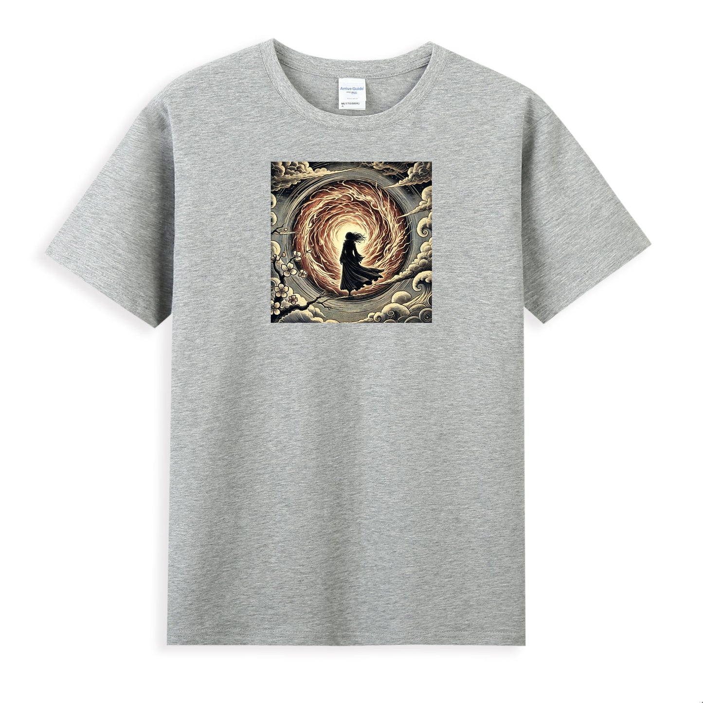 Women's Cotton T-Shirt with Mystical Swirl Artwork