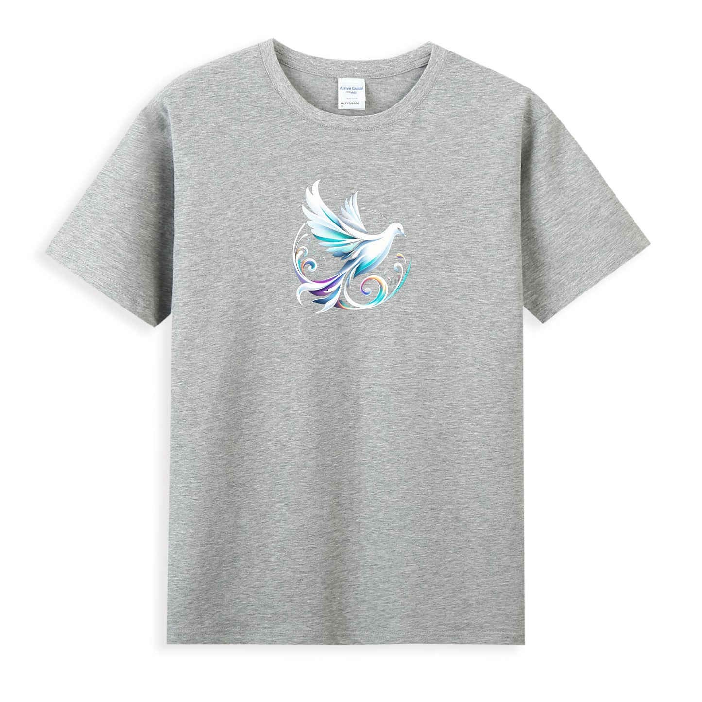 Women's Cotton T-Shirt with Peaceful Dove Design