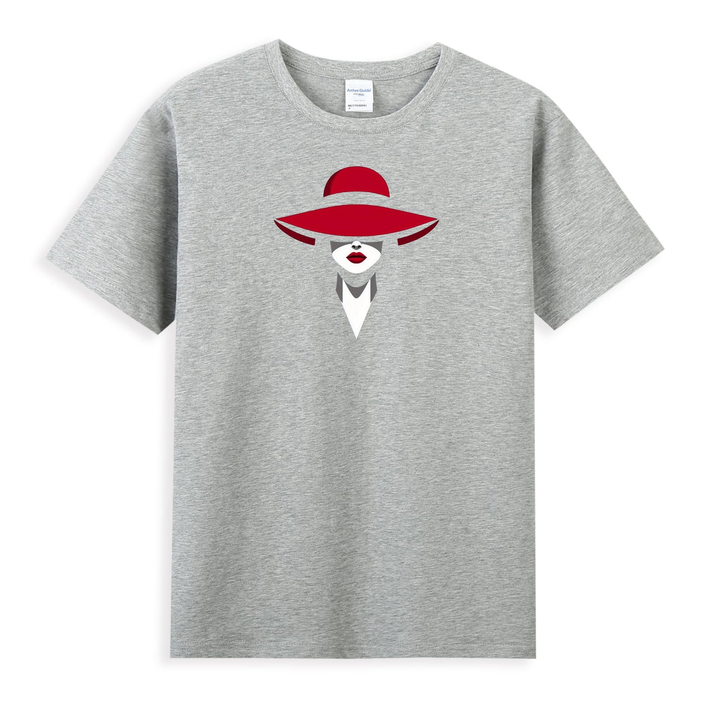 Lady in Red Hat Premium Cotton Tee for Women