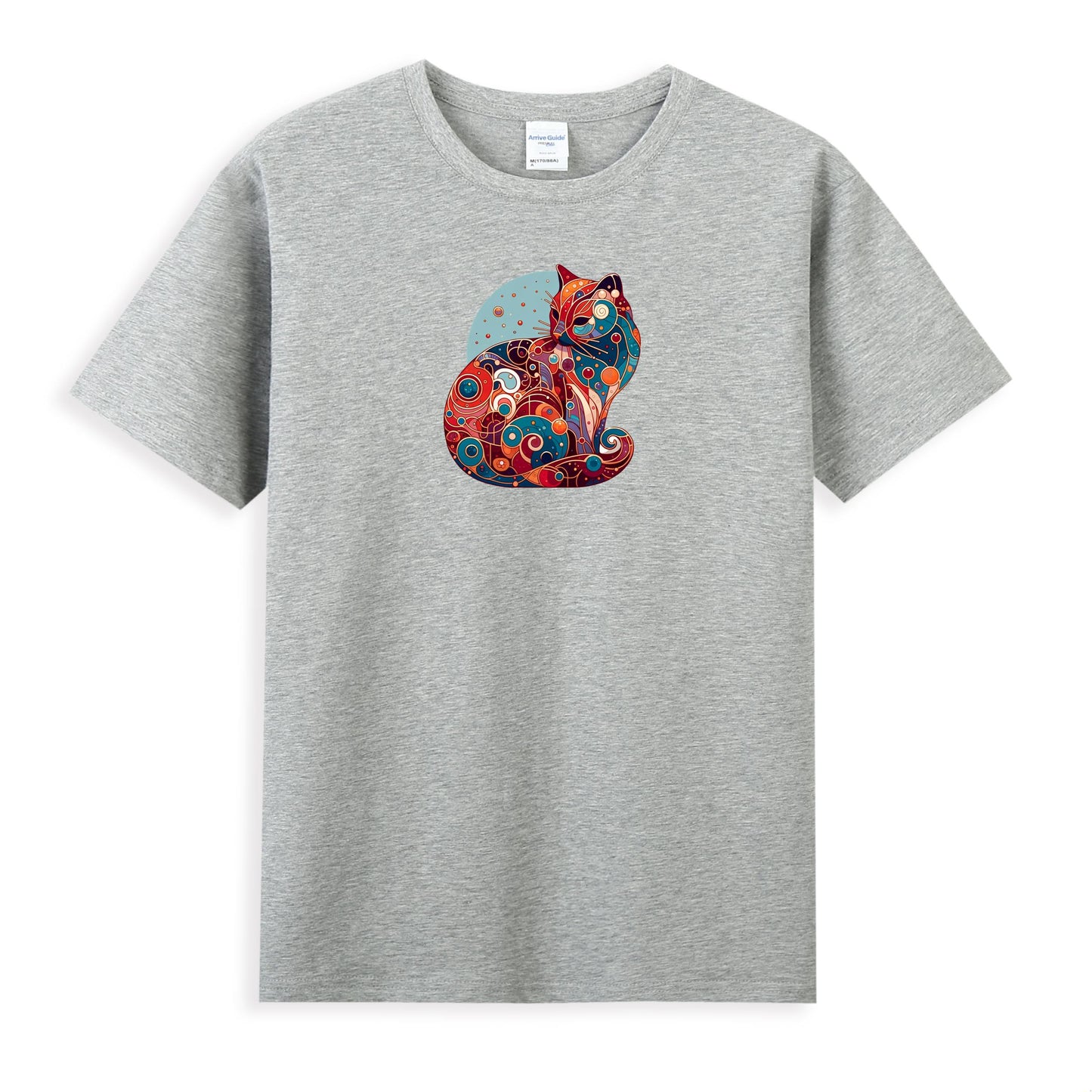 Women’s Artistic Cat Graphic Tee in Premium Cotton