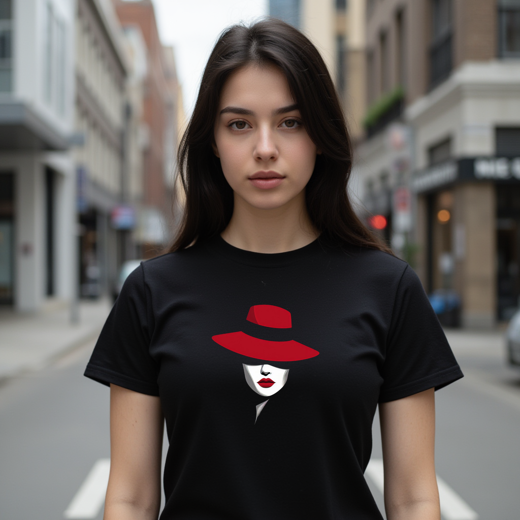 Chic Red Hat Women's Fashion Tee