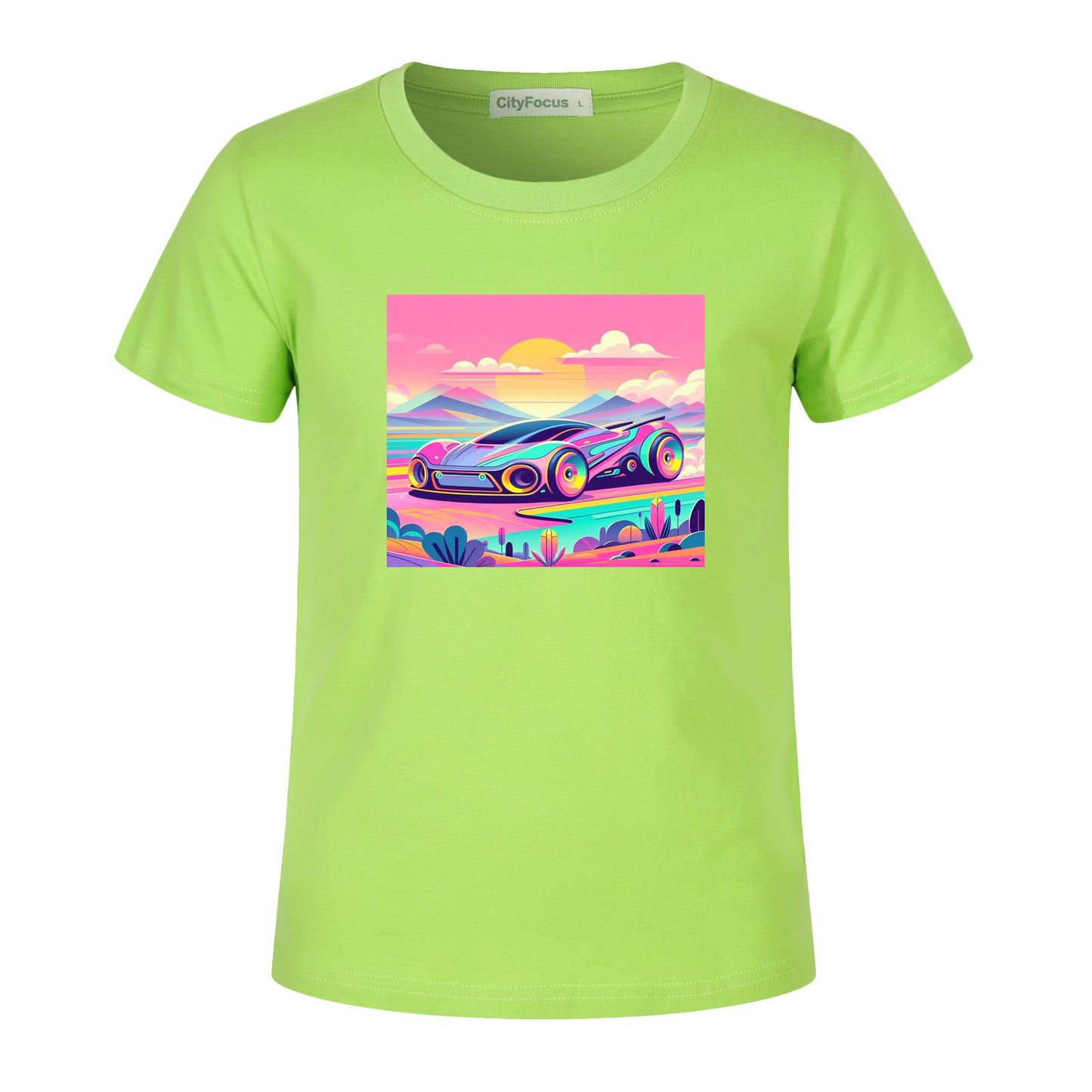 Boys' Futuristic Cityscape Graphic Tee 100% cotton 7