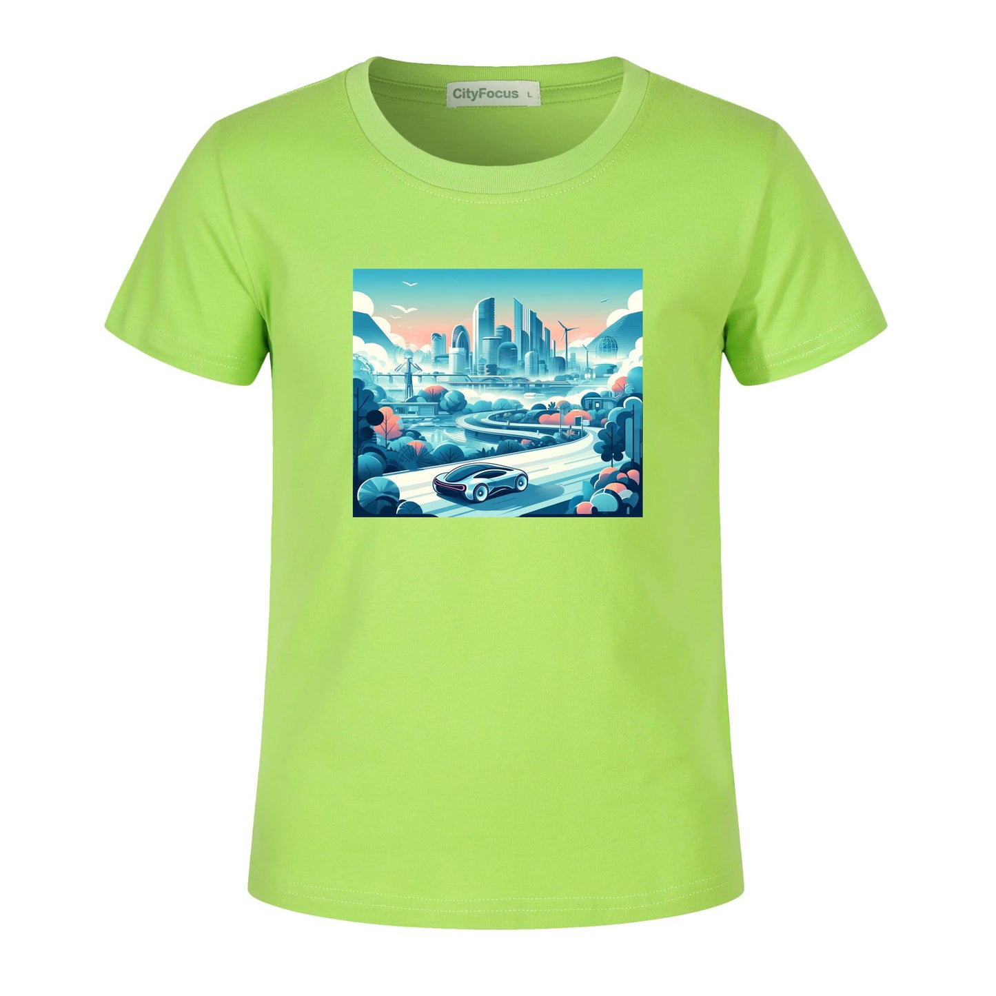 Boys' Futuristic Cityscape Graphic Tee 100% cotton 3