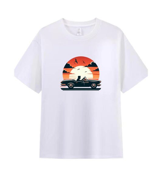 Sunset Drive 2- 100% Cotton Classic Car T-Shirt