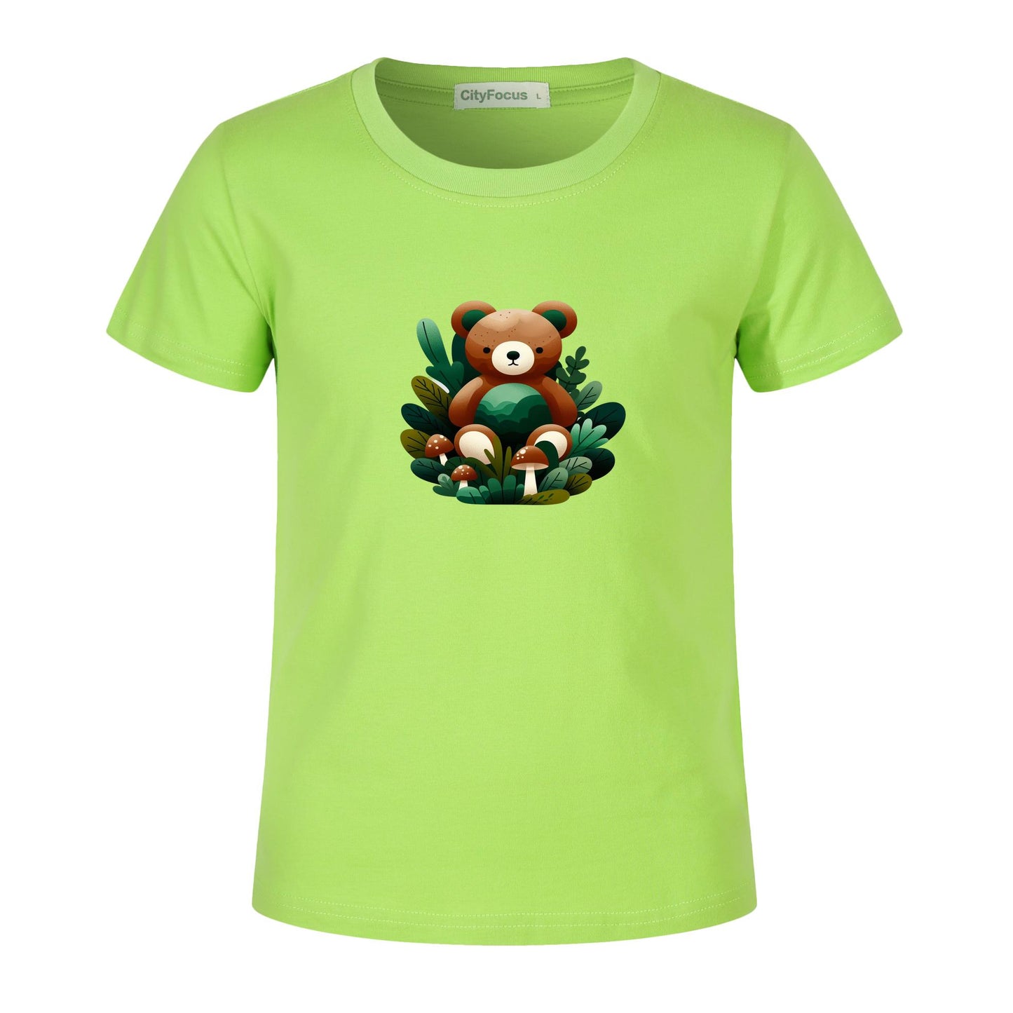 Adorable Forest Teddy Kids T-Shirt 100% cotton 4 - Cute and Comfortable