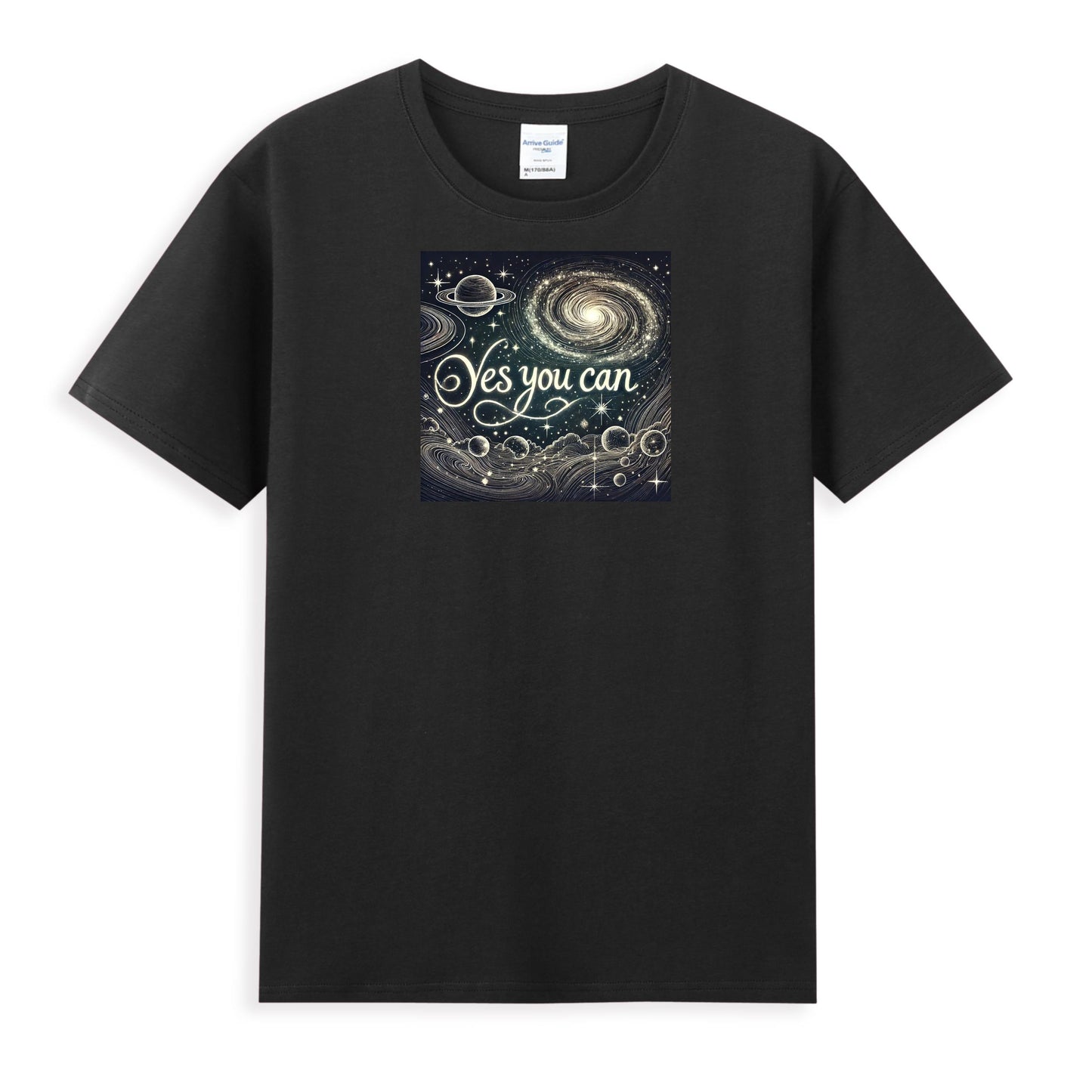 Premium Women's Tee with Cosmic Yes You Can Artwork