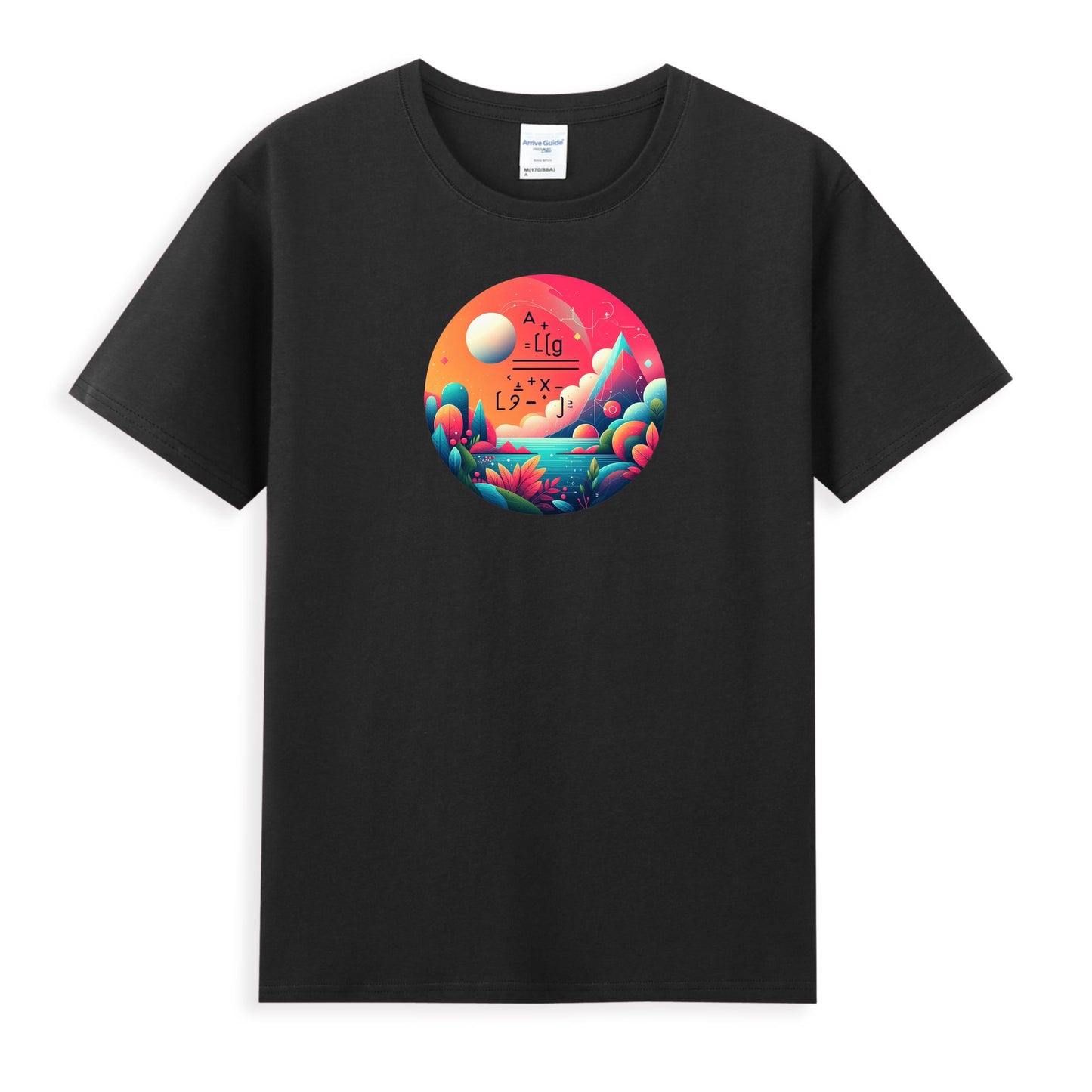 Artistic Cosmic Landscape Tee in Premium Cotton for Women