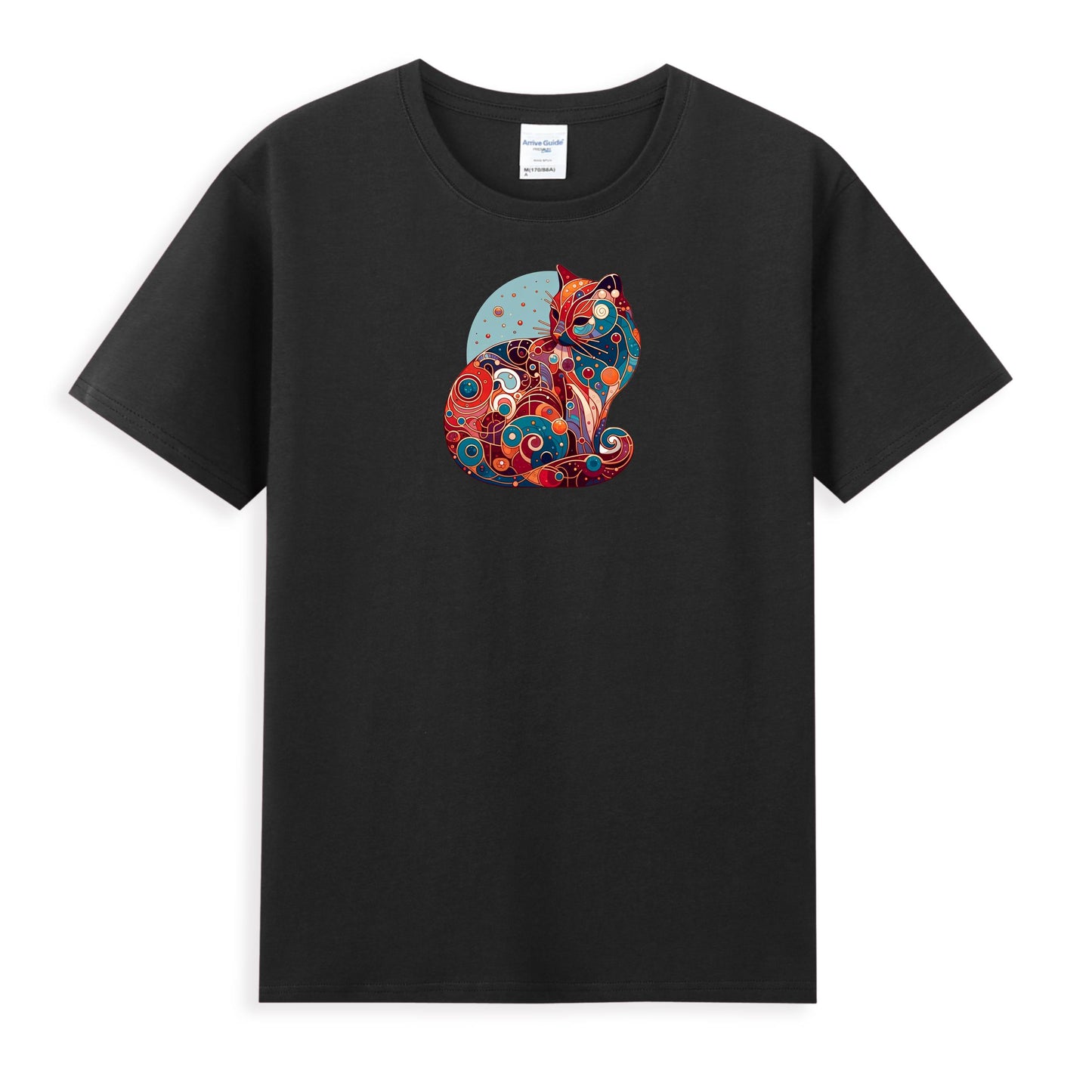 Women’s Artistic Cat Graphic Tee in Premium Cotton