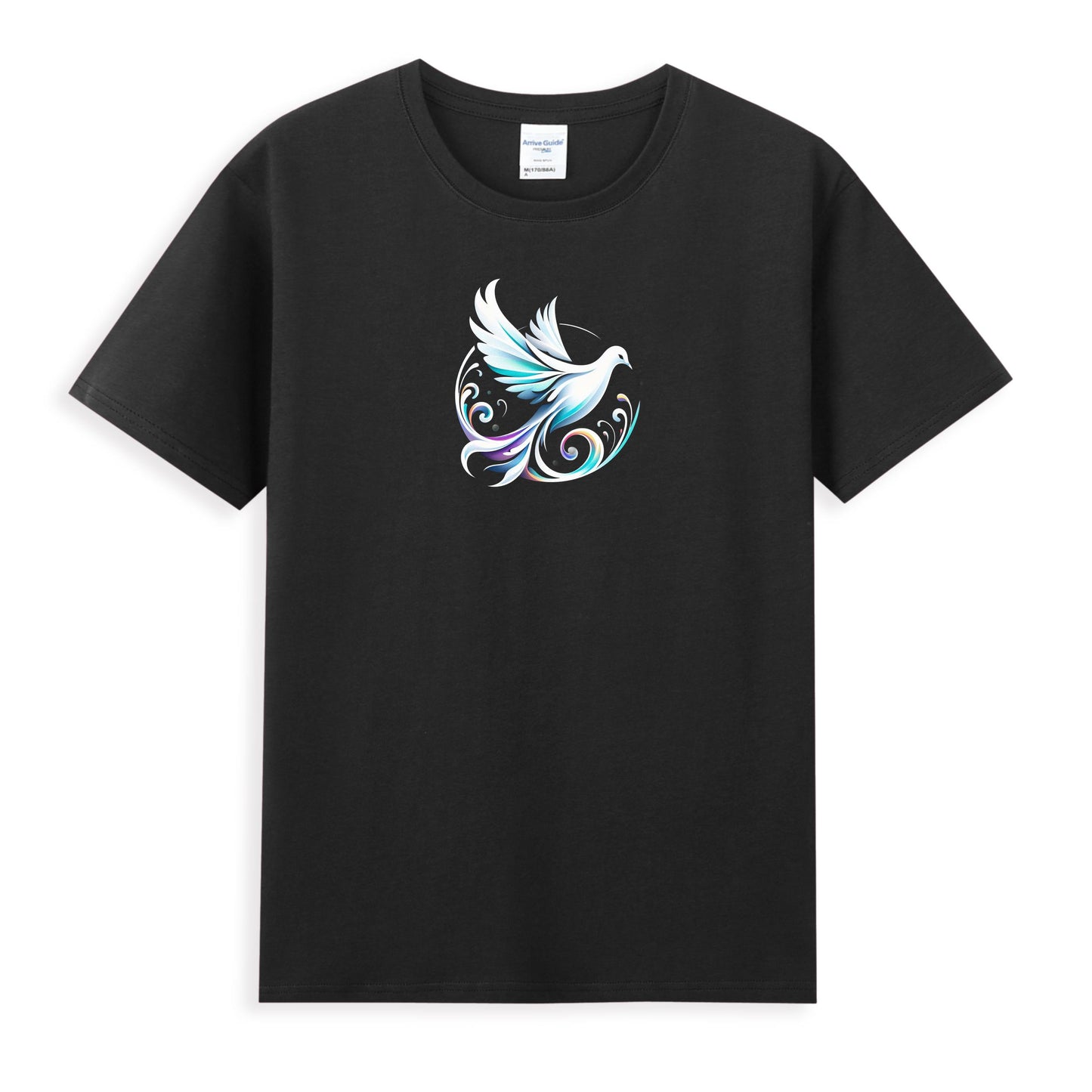 Women's Cotton T-Shirt with Peaceful Dove Design