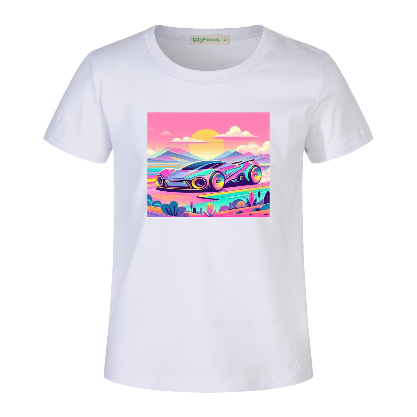 Boys' Futuristic Cityscape Graphic Tee 100% cotton 7