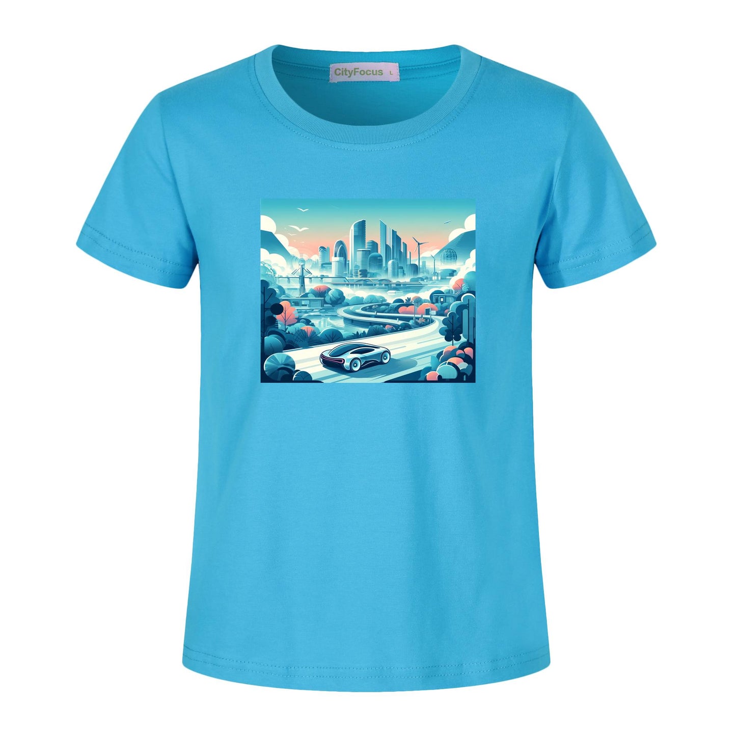 Boys' Futuristic Cityscape Graphic Tee 100% cotton 3