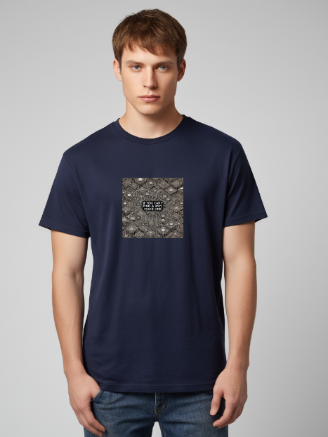 Men’s 100% Cotton T-Shirt with Circuitry and Motivational Text