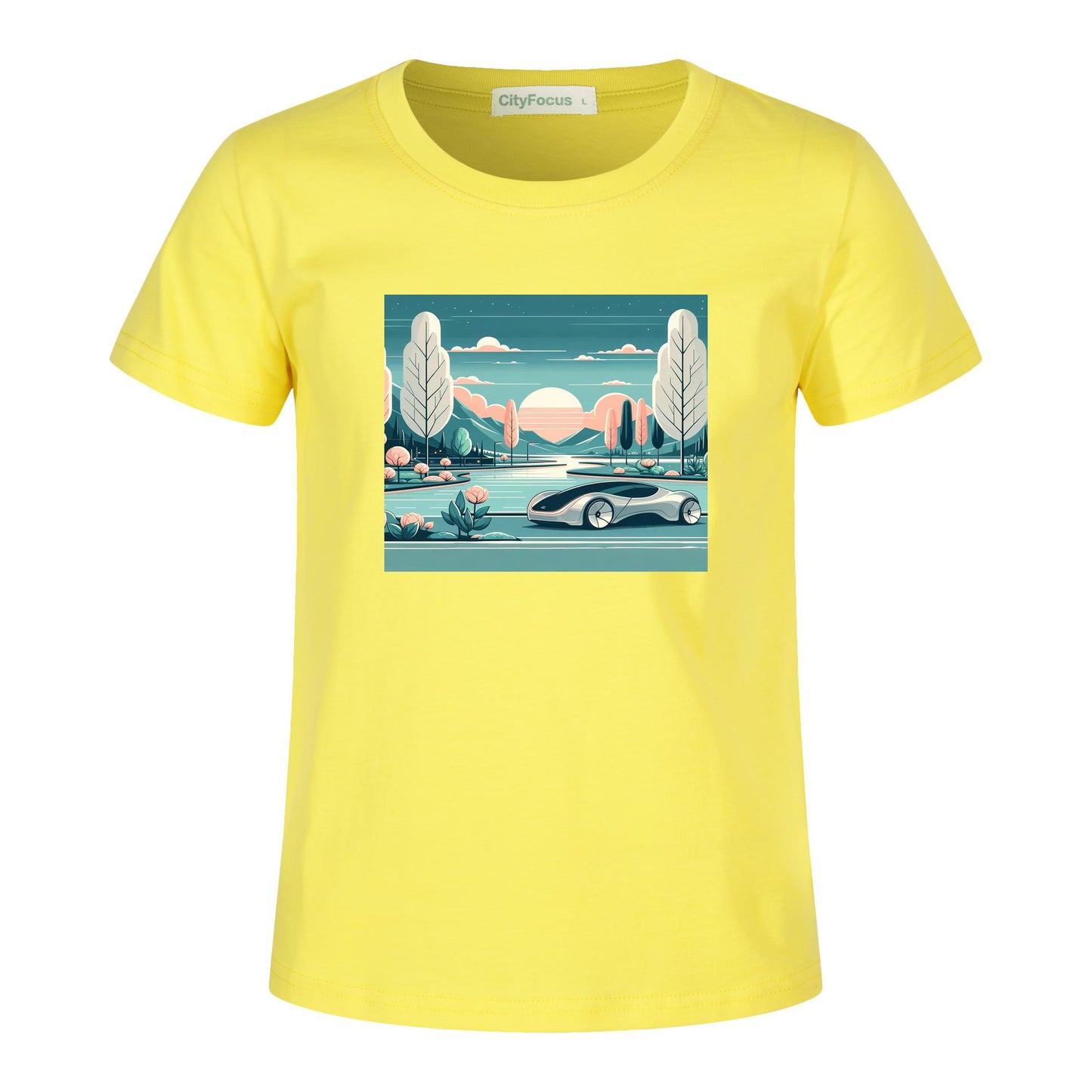 100% cotton Boys' Futuristic Cityscape Graphic Tee 12