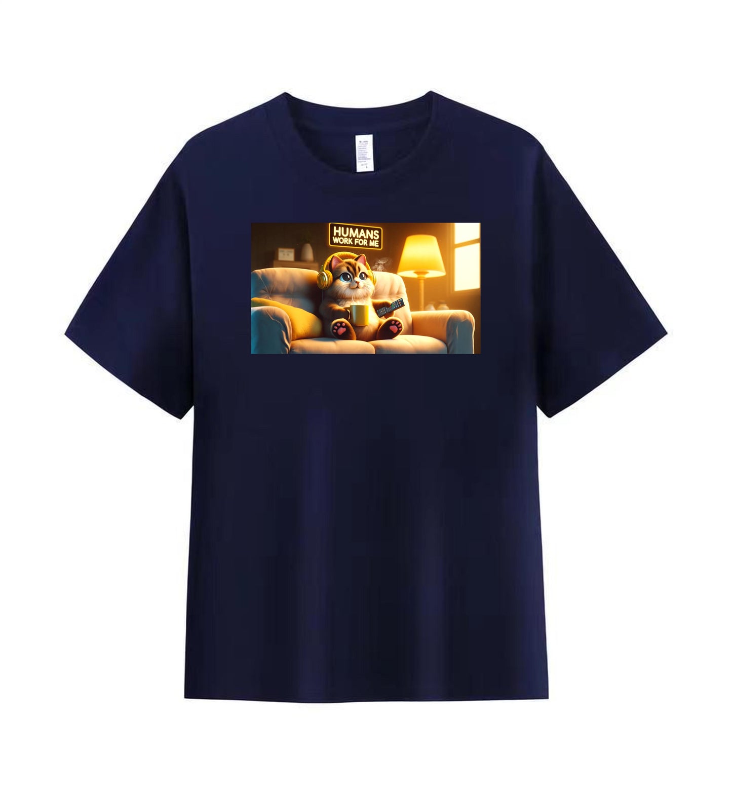 Lazy Cat Gamer Men's Tee - For Those Who Rule from the Couch 1