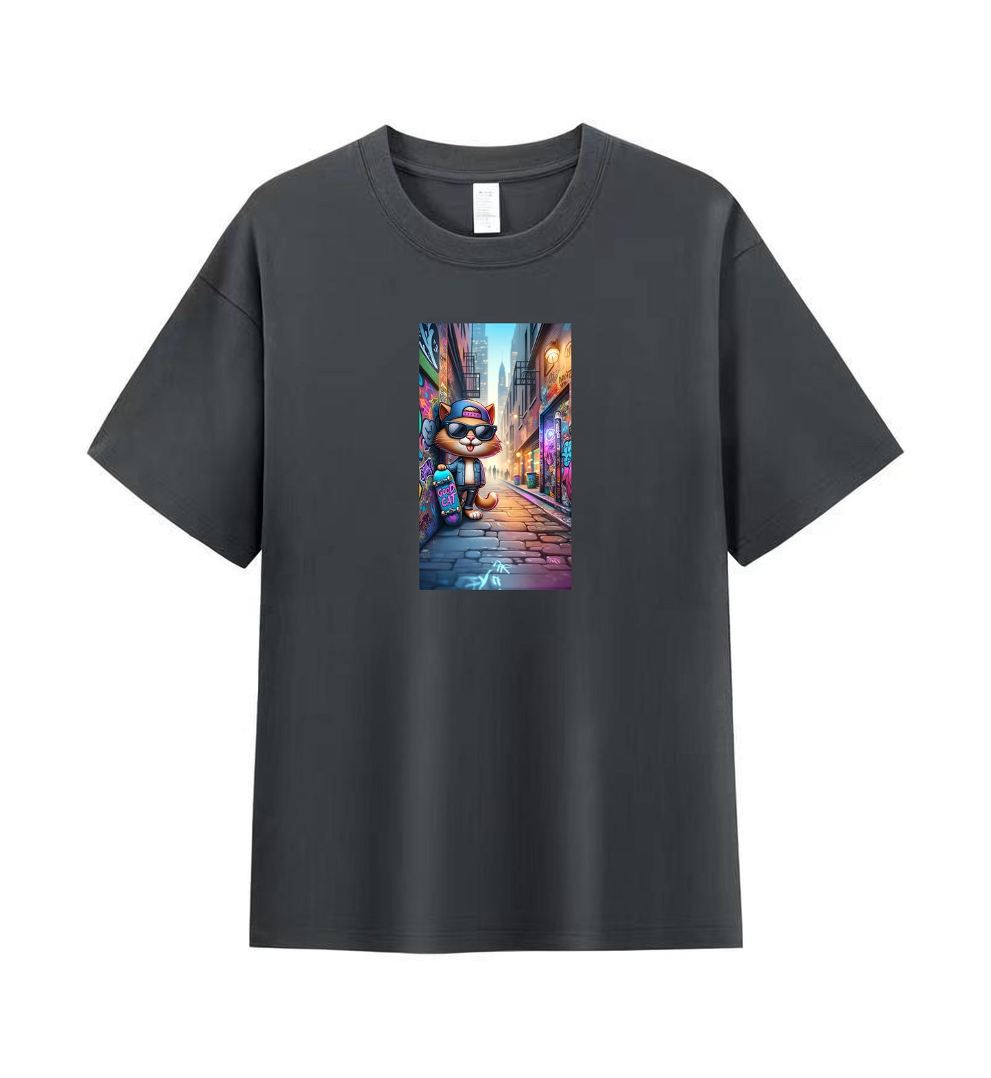 Graffiti Alley Cat Graphic Tee