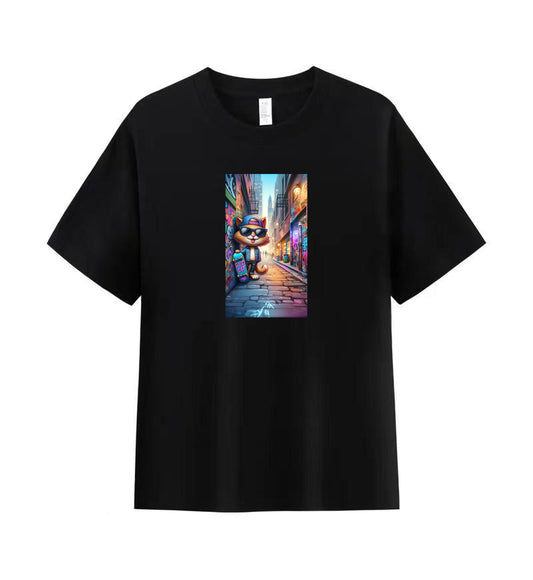 Graffiti Alley Cat Graphic Tee