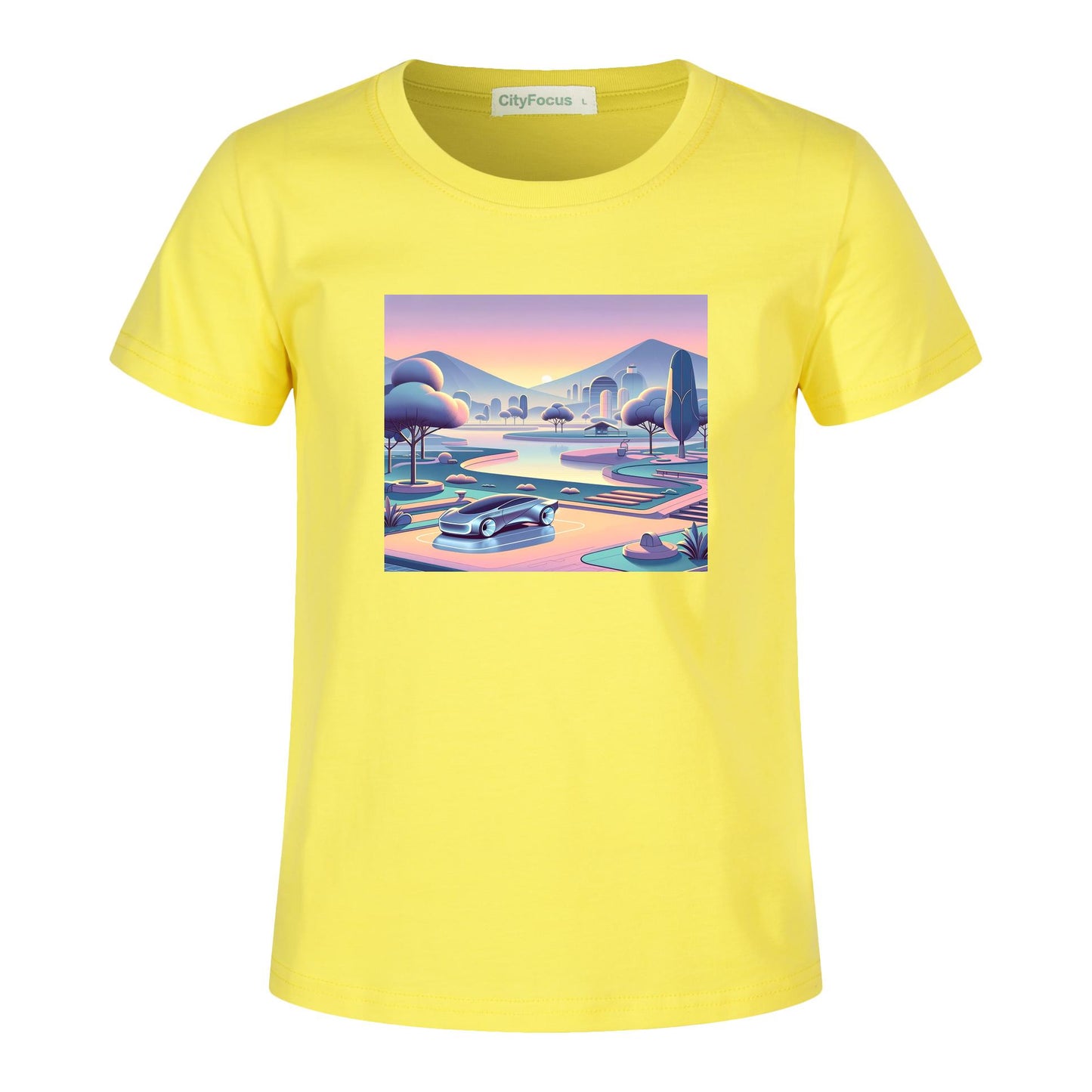 100% cotton Boys' Futuristic Cityscape Graphic Tee 16