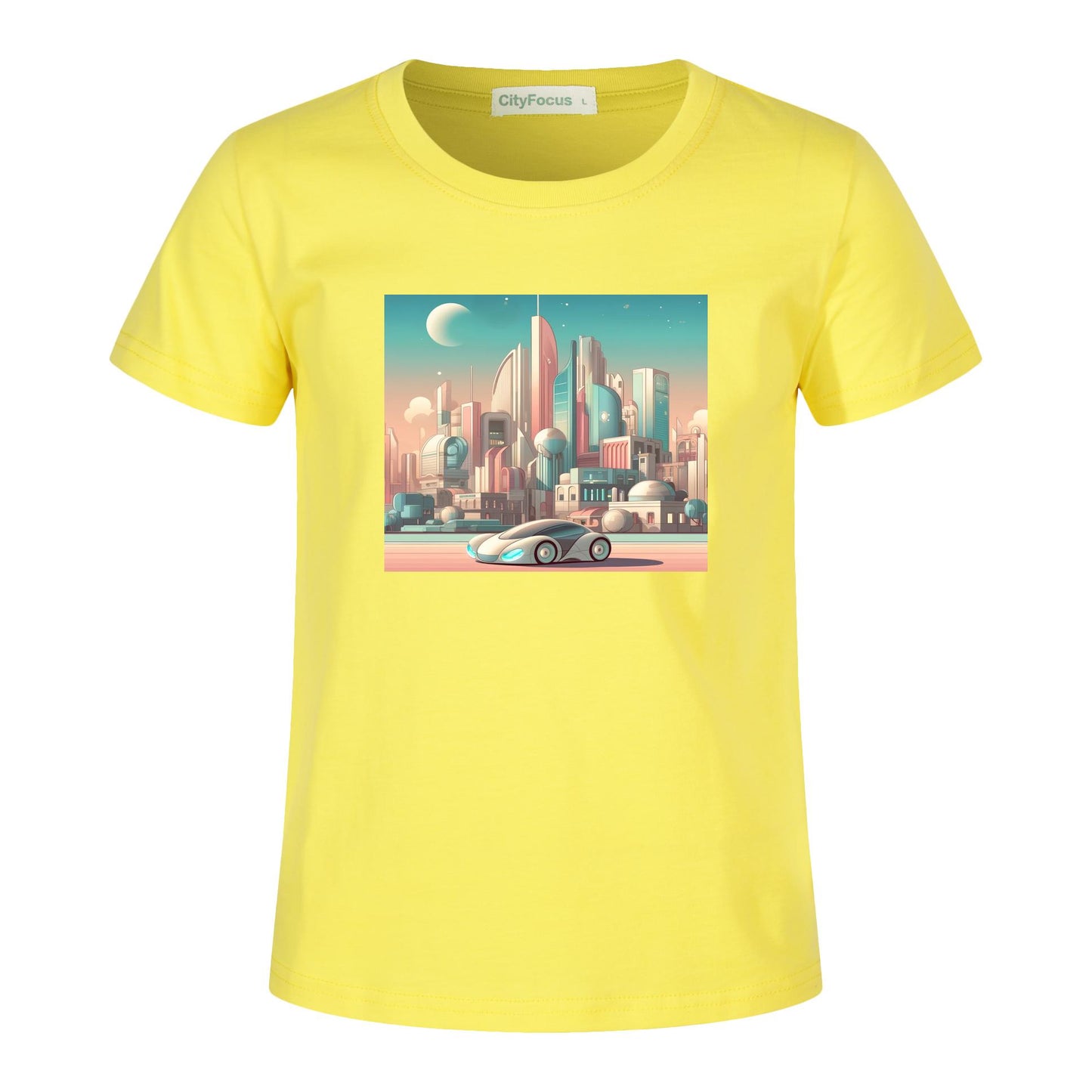 Boys' Futuristic Cityscape Graphic Tee 100% cotton 9