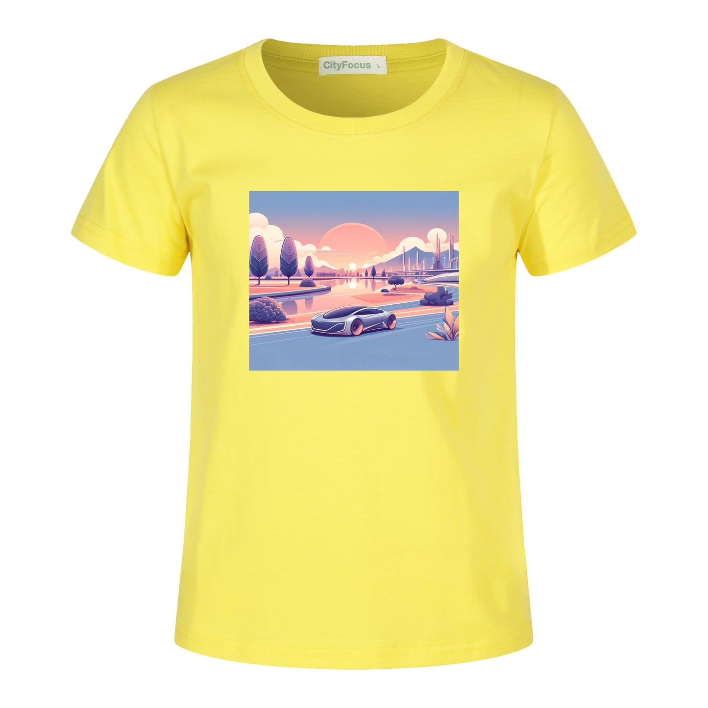 100% cotton Boys' Futuristic Cityscape Graphic Tee 14