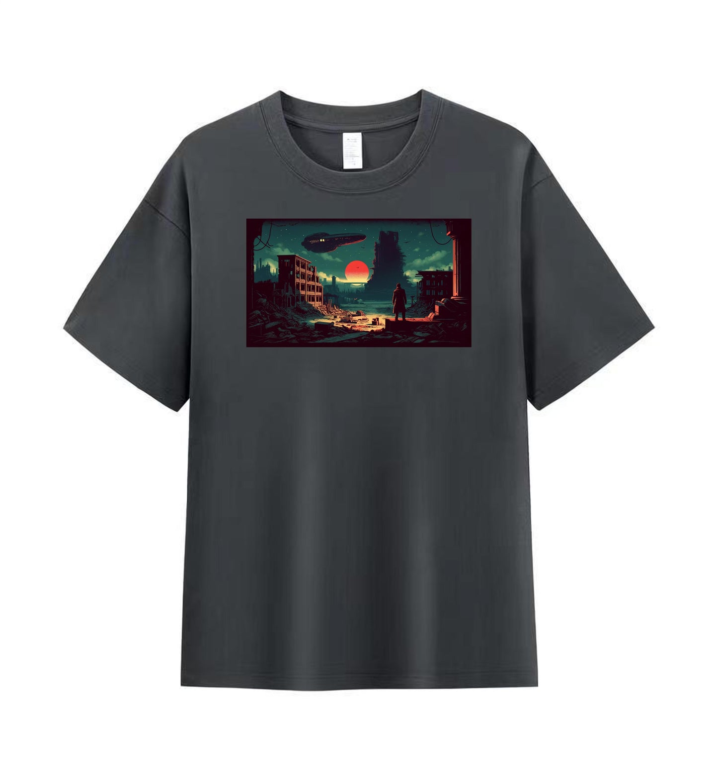 Dystopian Future Men's Tee - A World on the Brink 4