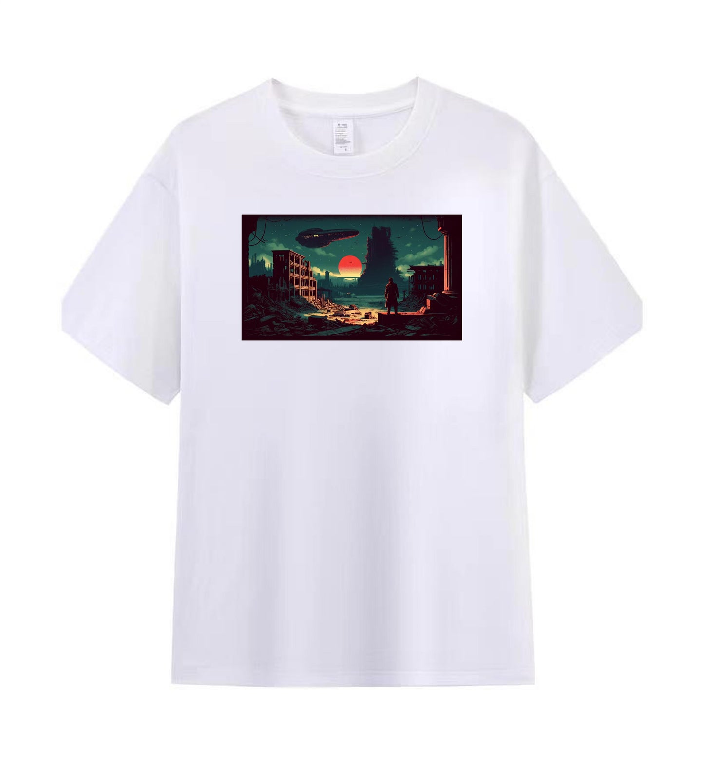 Dystopian Future Men's Tee - A World on the Brink 4