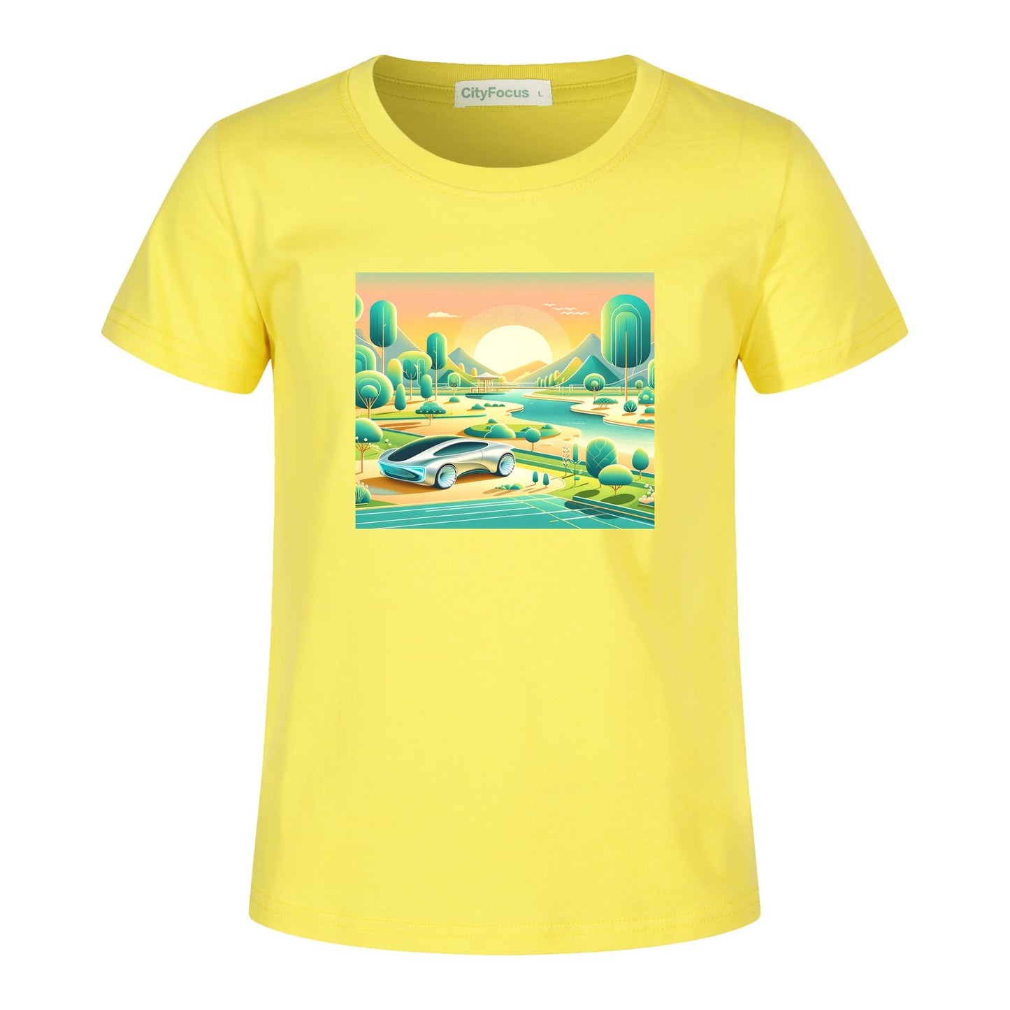 100% cotton Boys' Futuristic Cityscape Graphic Tee 11