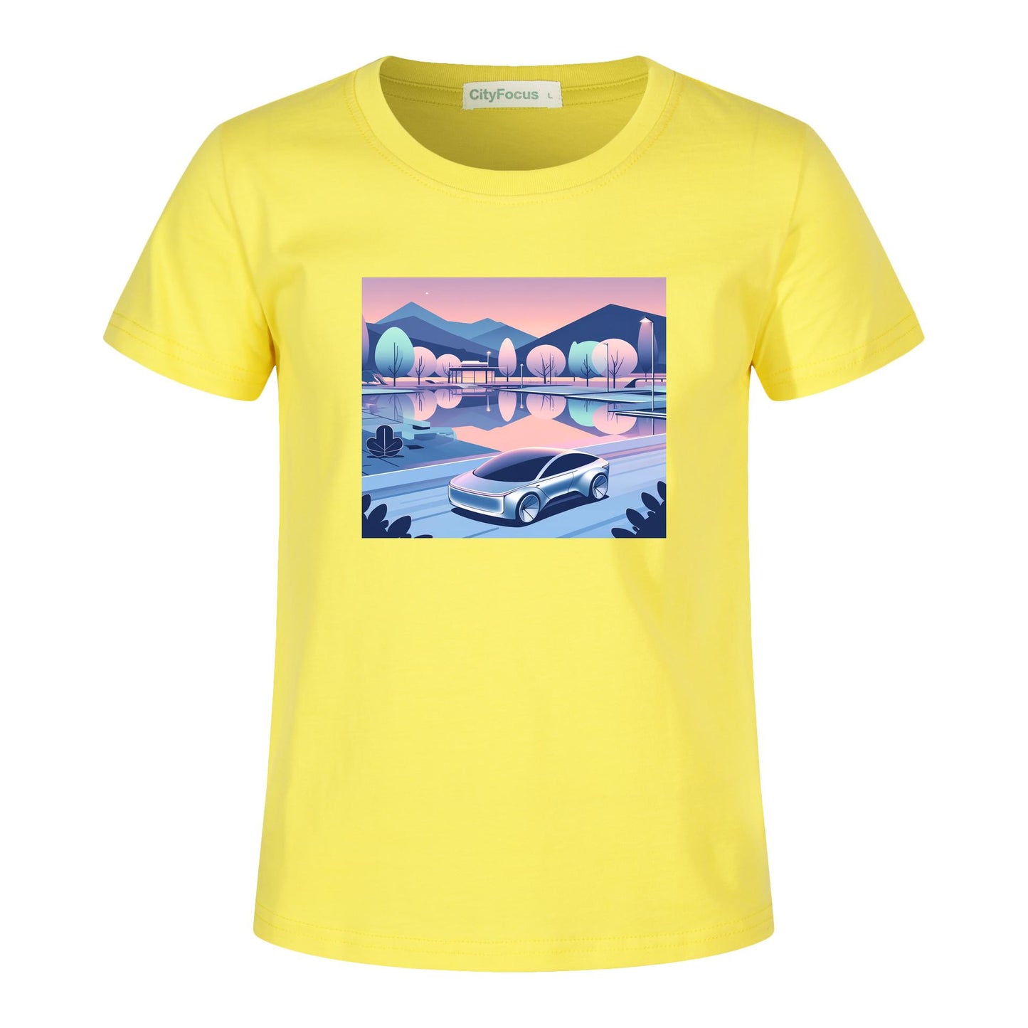 100% cotton Boys' Futuristic Cityscape Graphic Tee 13